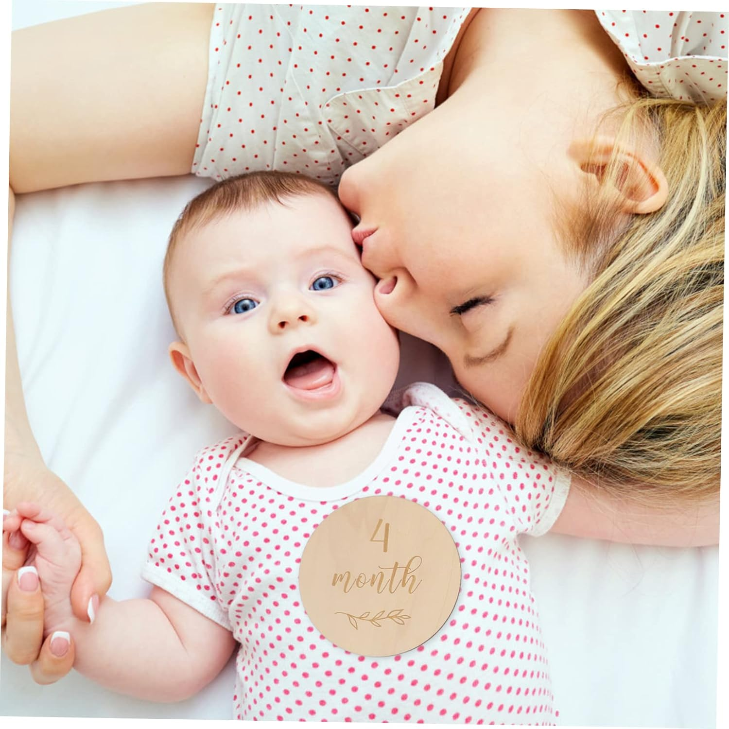 13Pcs Growth Commemorative Cards Wooden Milestone Cards for Boy Girl Newborn Prop image number 5