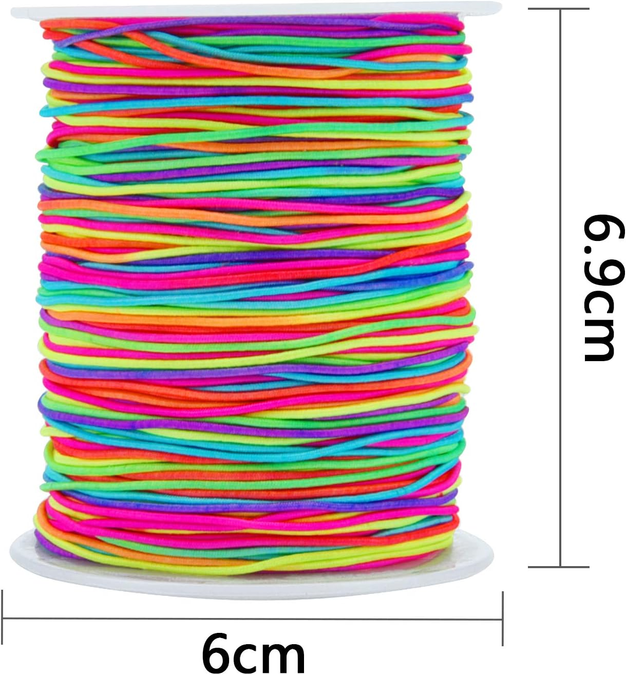 Sunmns 1Mm Elastic Cord Beads Stretch String for Jewelry Bracelet Making, Rainbow 100 M image number 4