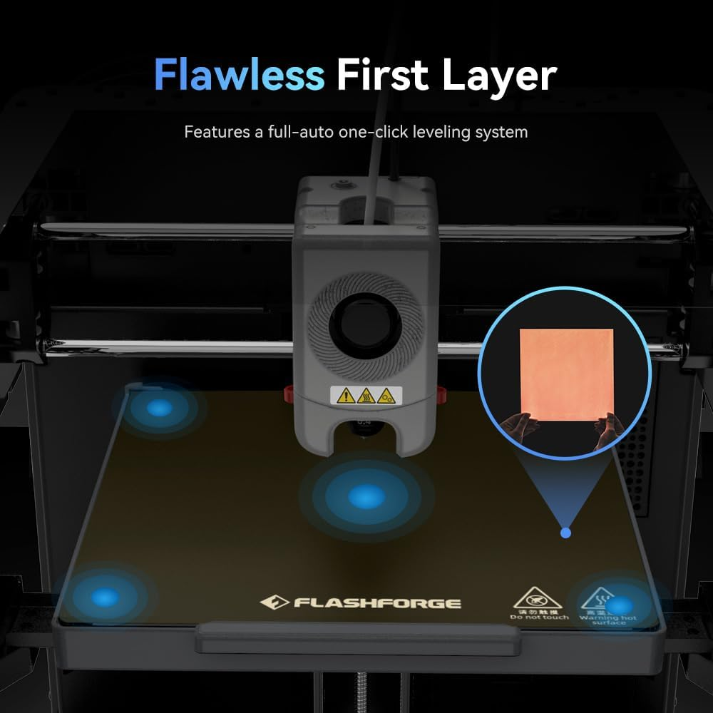 FLASHFORGE AD5M 3D Printer Fully Auto Calibration Print with 1-Click Max 600Mm/S Speed, All-Metal Corexy Structure Precise Printing, Easy-Maintenance Quick-Swap Nozzle, Print Size 220X220X220Mm image number 1