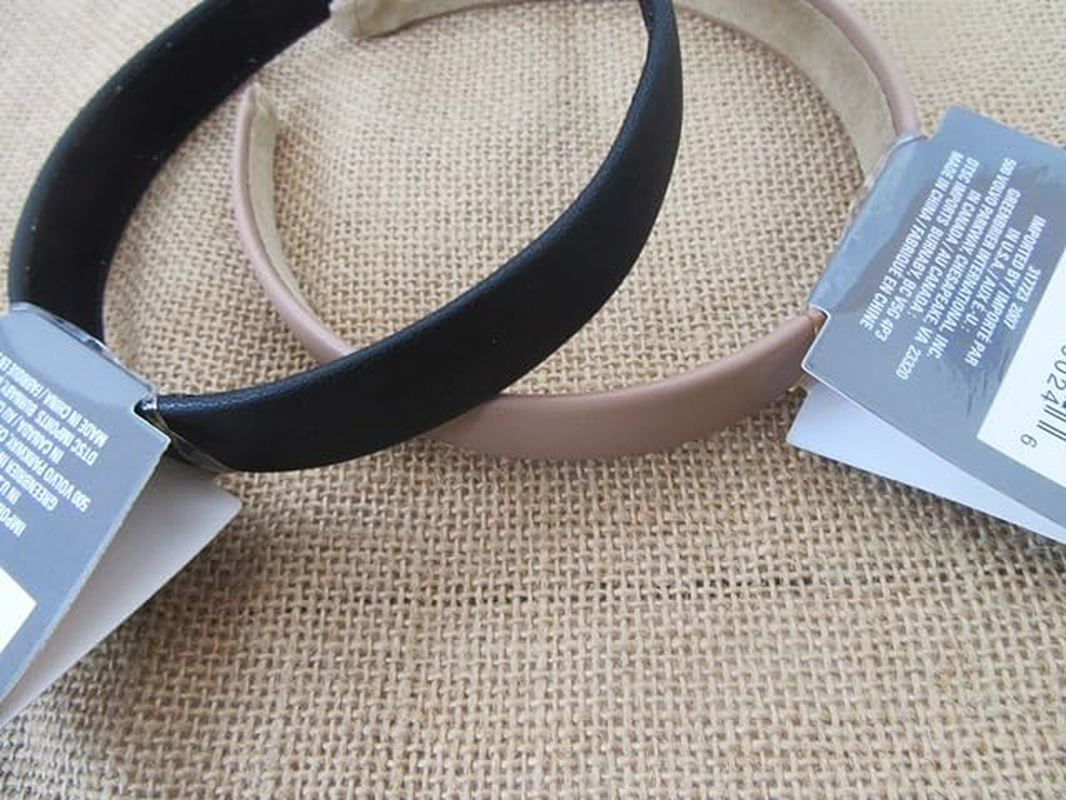 36Sheet PU Leather Hair Bows Scrunchie Headband Assorted image number 5