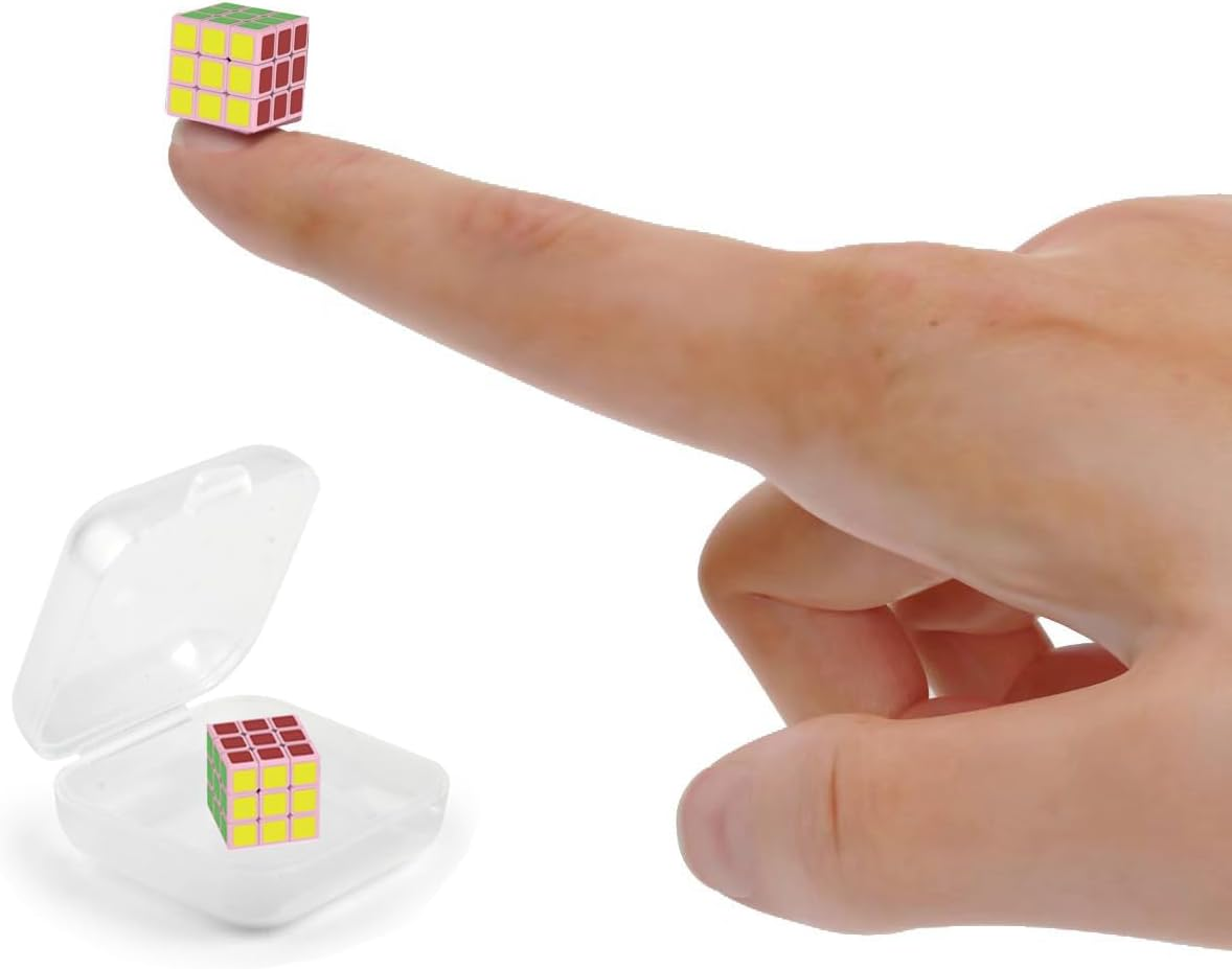 Mini Cube 3X3 - Cube Lab 1X1X1Cm Smallest Cube, Smooth Magic Cube Puzzle for Kids and Adult (Blue)