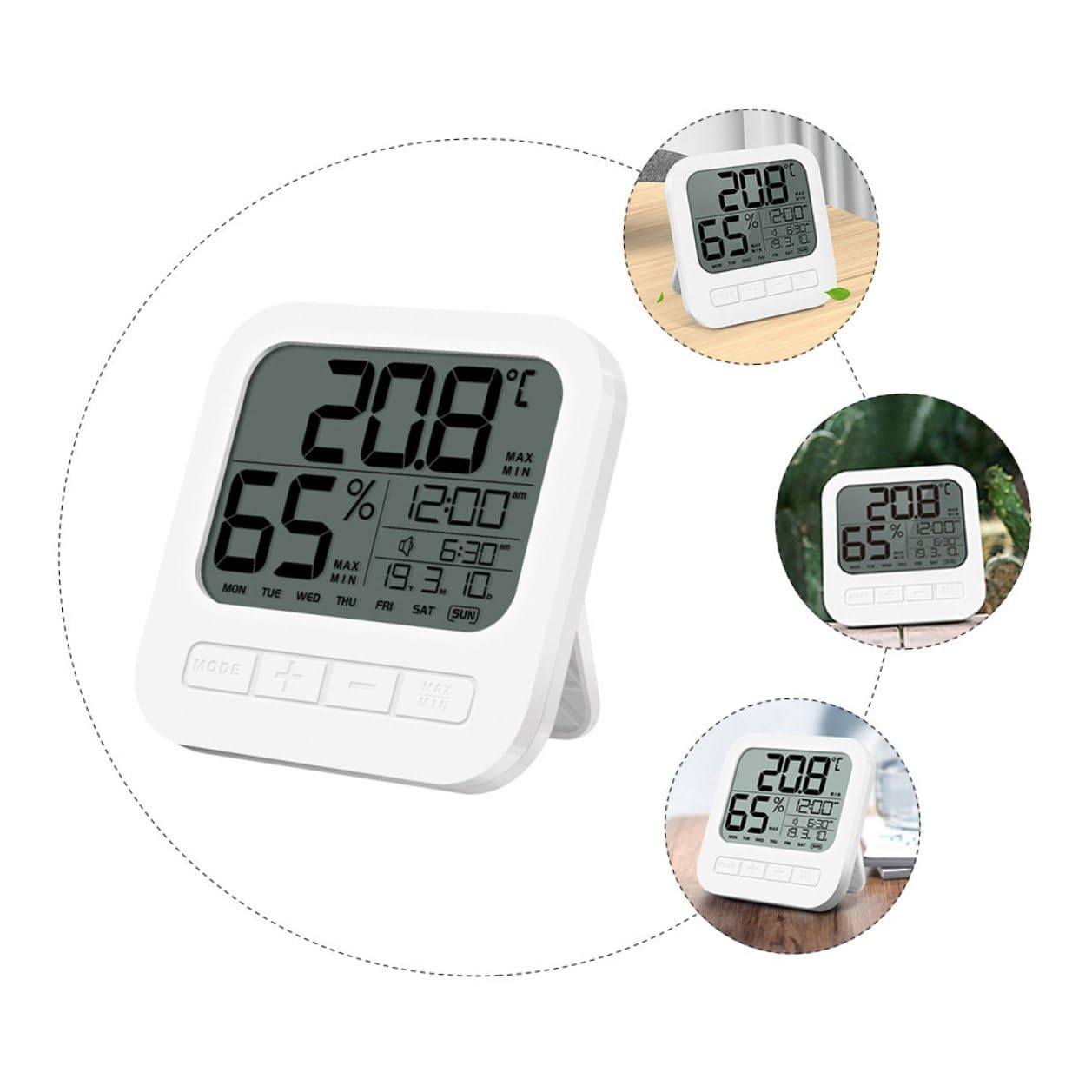 High Precision Digital Hygrometer Indoor Thermometer with Temperature and Humidity Monitor Maximum and Minimum Records Climate Indicator for Home and Nursery Use image number 5