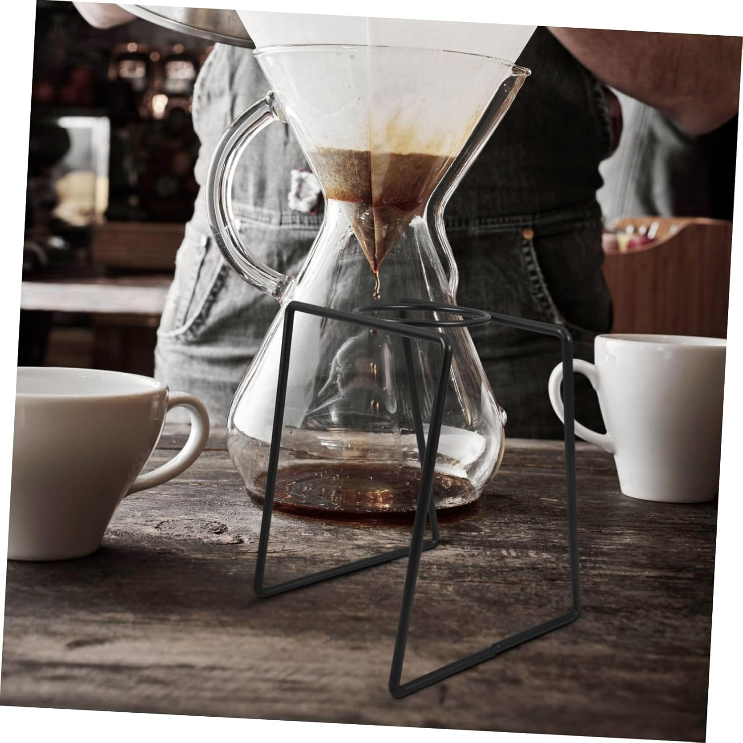 NULYLU Hand Pour Coffee Filter Holder Maker Stand Espresso Paper Filter Holder for Camping Tea Brewing image number 2