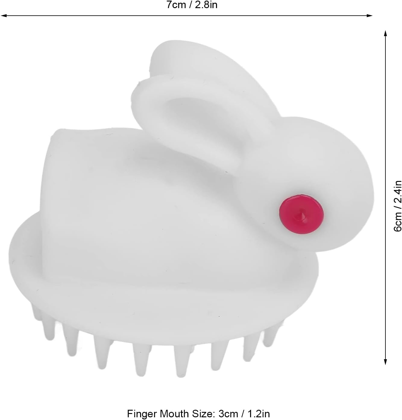Finger Dog Grooming Brush, Rabbit Shaped Pet Shampoo Brush Pet Soothing Massage Comb Bathing Cleaning Tool, Pet Bath Brush for Long Short Haired Dogs and Cats image number 6
