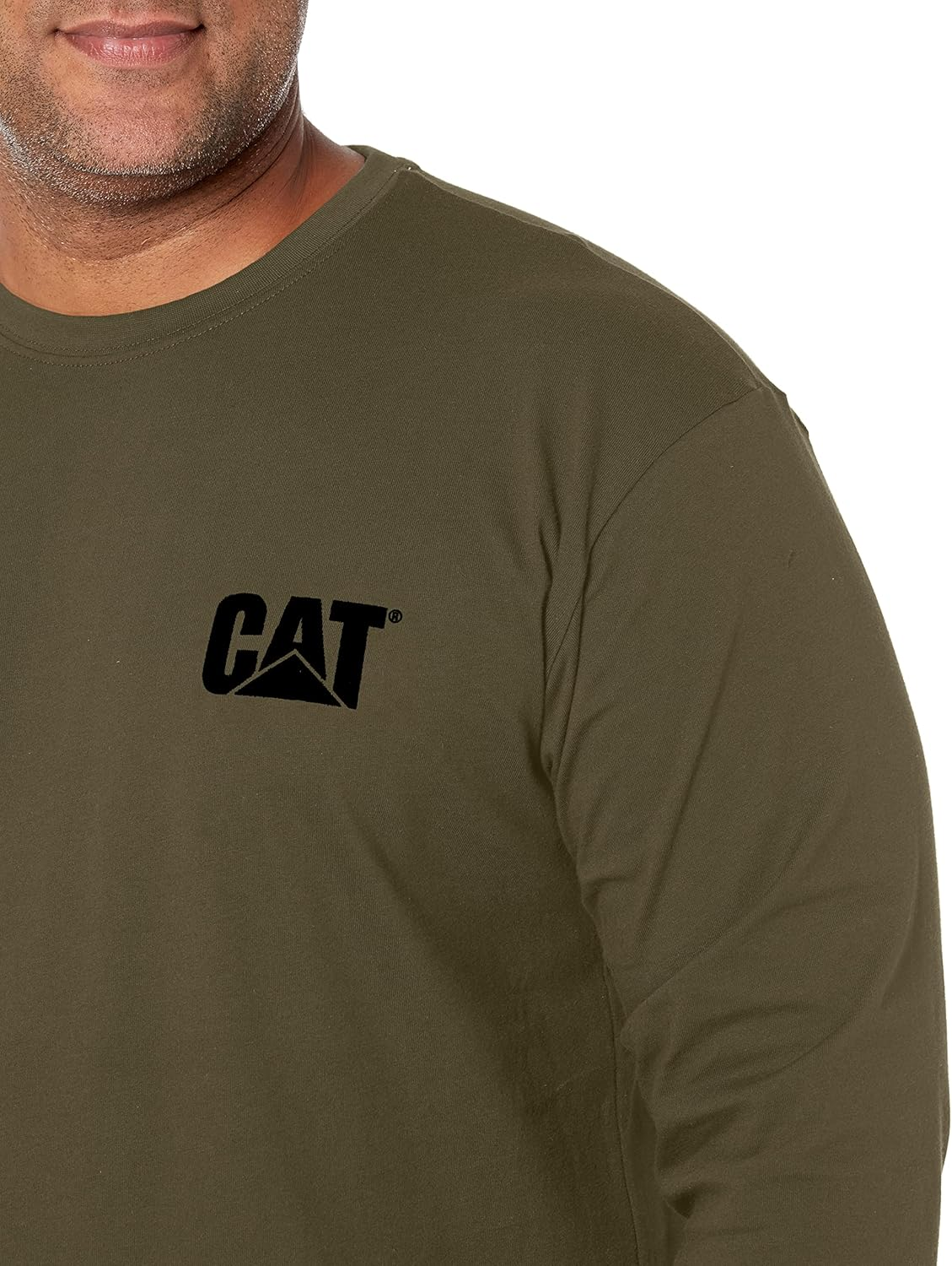 Caterpillar Men'S Cat Trademark Banner Long Sleeve T-Shirt, Army Moss, Small image number 1