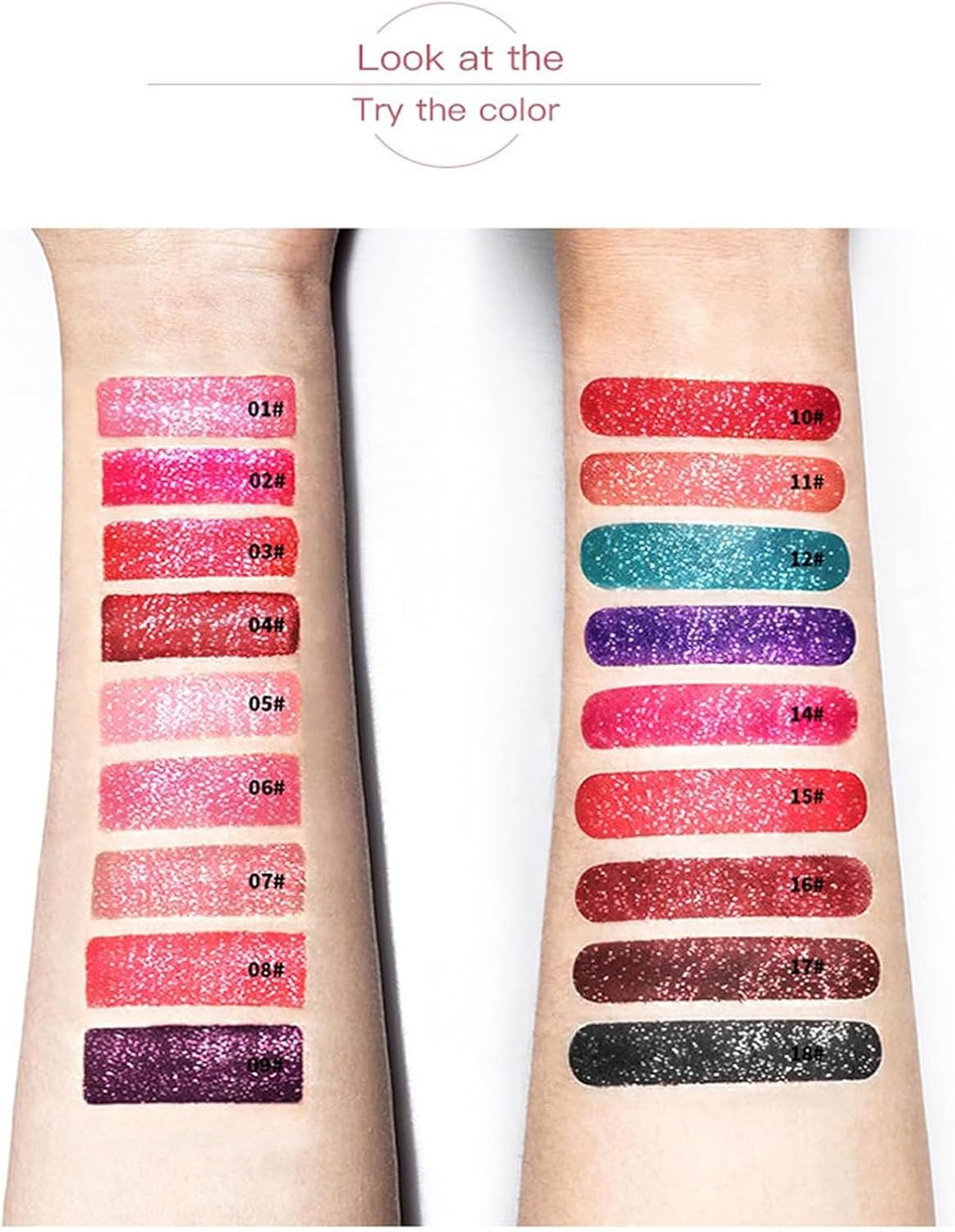 Diamond Lip Gloss Matte to Glitter Liquid Lipstick Waterproof, Diamond Shiny Long Lasting Lipstick Glitter Lipgloss Matte Liquid, Glitterlip Gloss for Women, Waterproof Makeup (E) - B image number 4