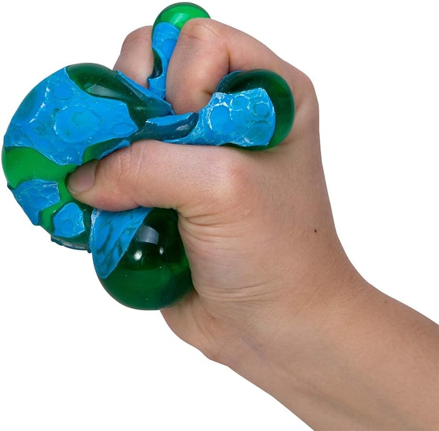 Needoh Magma Squishy Light up Meteorite Stress Ball - Glow in the Dark Squeeze Ball, LED Core with Oozing Magma Effect, Fidget Toy for Stress Relief, Anxiety & ADHD, Assorted Styles