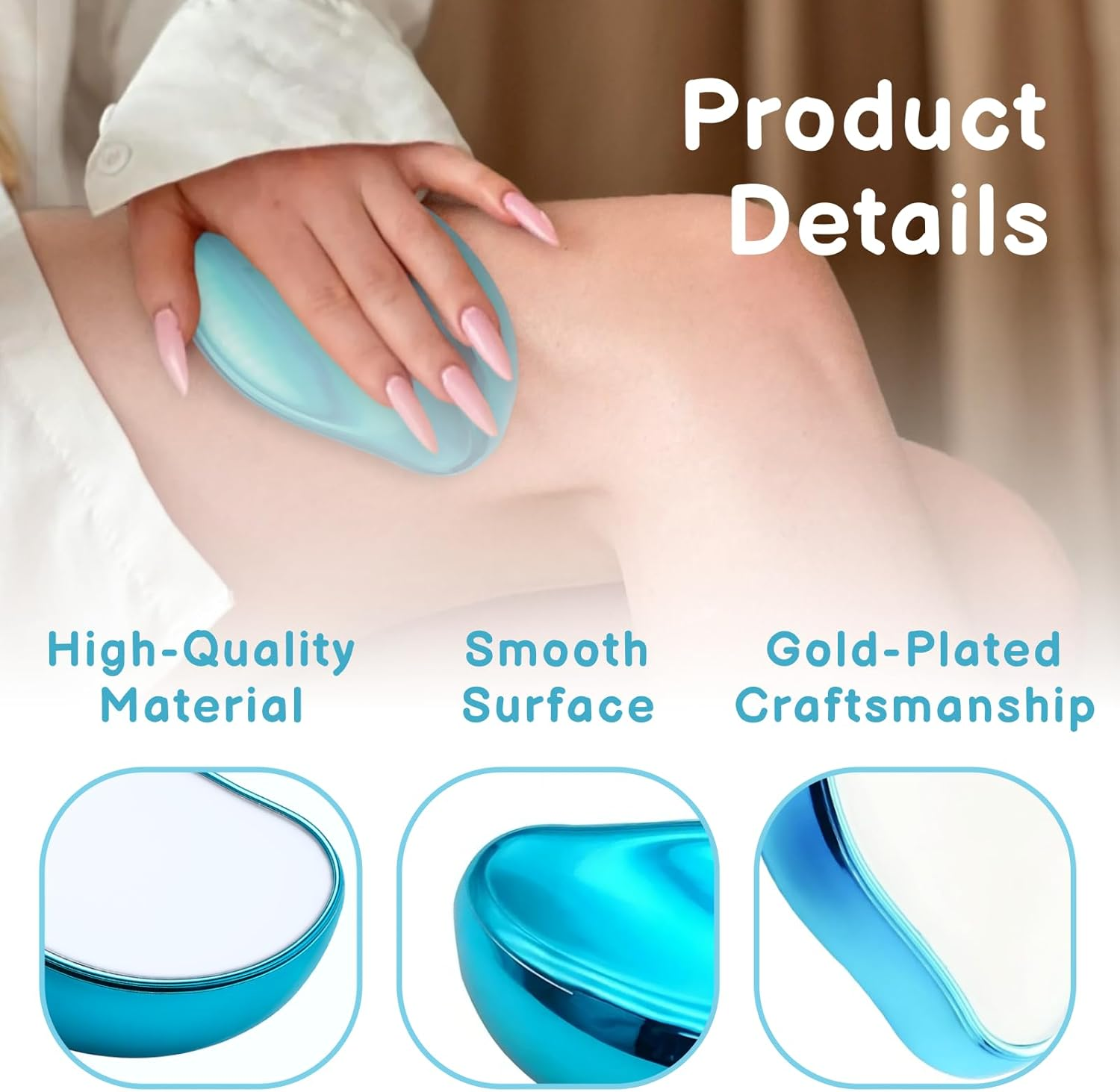 Crystal Hair Eraser for Painless Hair Removal Eco-Friendly, Reusable Hair Remover for Women and Men Portable and Effective Exfoliating Tool for Smooth Skin - Ideal for Travel and Home Use image number 5