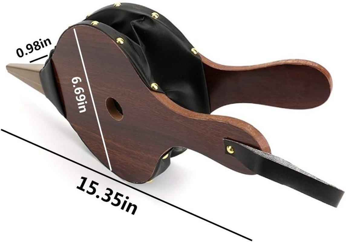 Fireplace Bellows/Fire Bellow - Wood Hand Air Leather Bellow Cooking Fan - Fire Tools for Outdoor Camping/Bbq Grill/Chimney/Fires Pit 15" X 6.7" image number 5