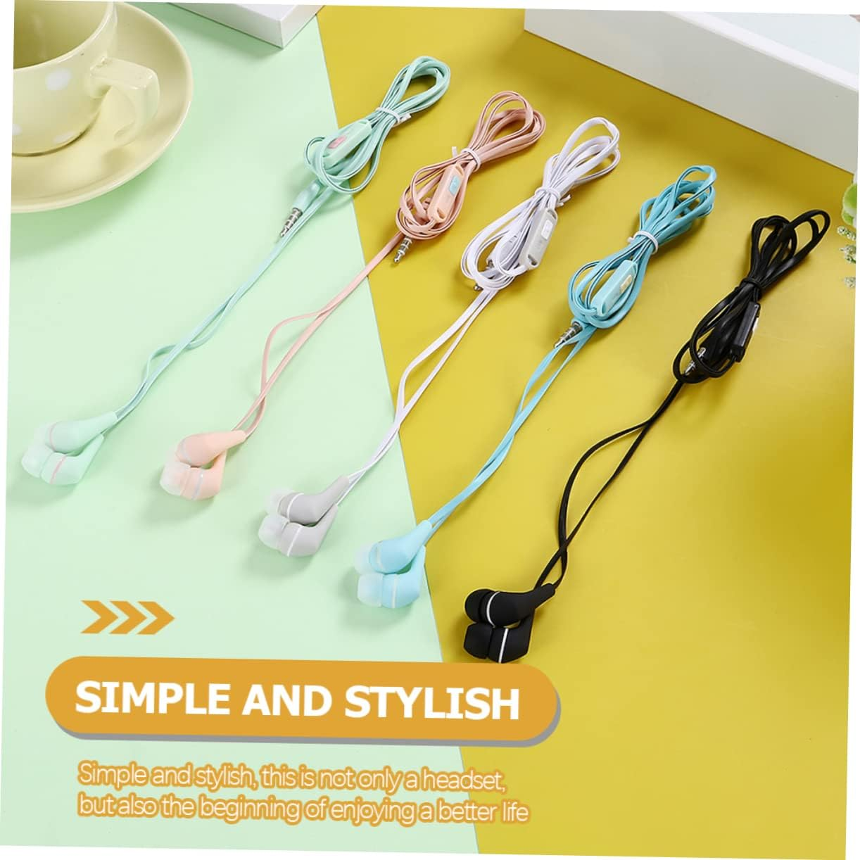 HOLIDYOYO Wired In-Ear Earbuds with Microphone Compatible for Huawei Smartphones Corded Earphones for Mobile Phones Dc5.00 Voltage Use Everyday Communication image number 3