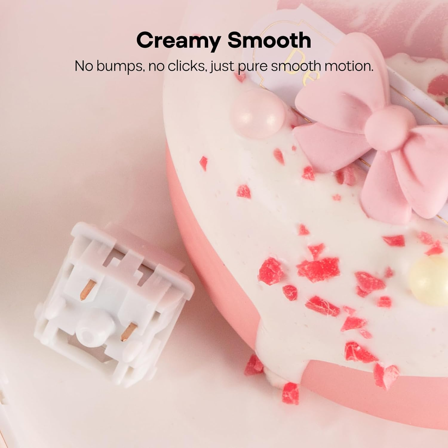 EPOMAKER Cream Marble 47Gf Gaming Keyboard Switches, 35 PCS Linear Switch, 5-Pin Pre-Lubed Switch, Creamy Switches, Compatible with MX Keycaps for Mechanical Keyboard image number 1