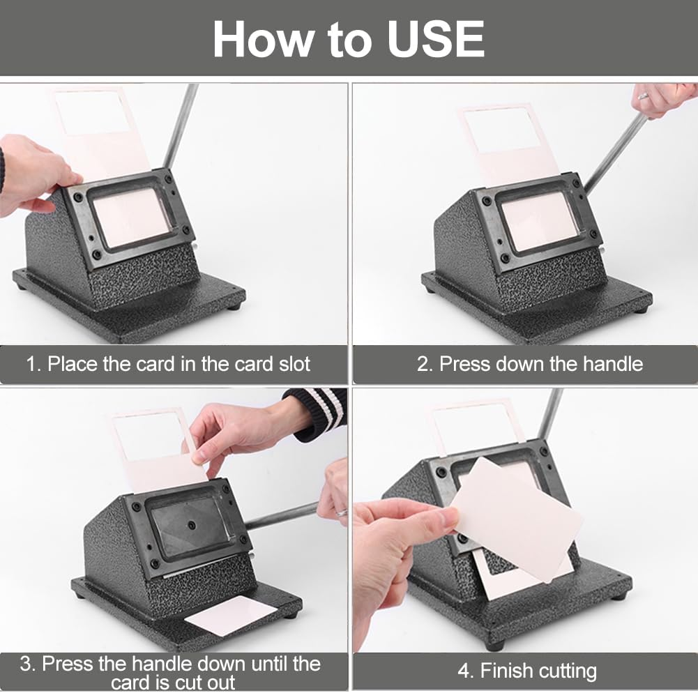 CHAOFLIGHT Business Card Cutter,Id Card Making Machine 86 * 54Mm Manual round Corner Die Cutting Heavy Duty Punch for ID, Badge, Credit, PVC, Paper Business Card