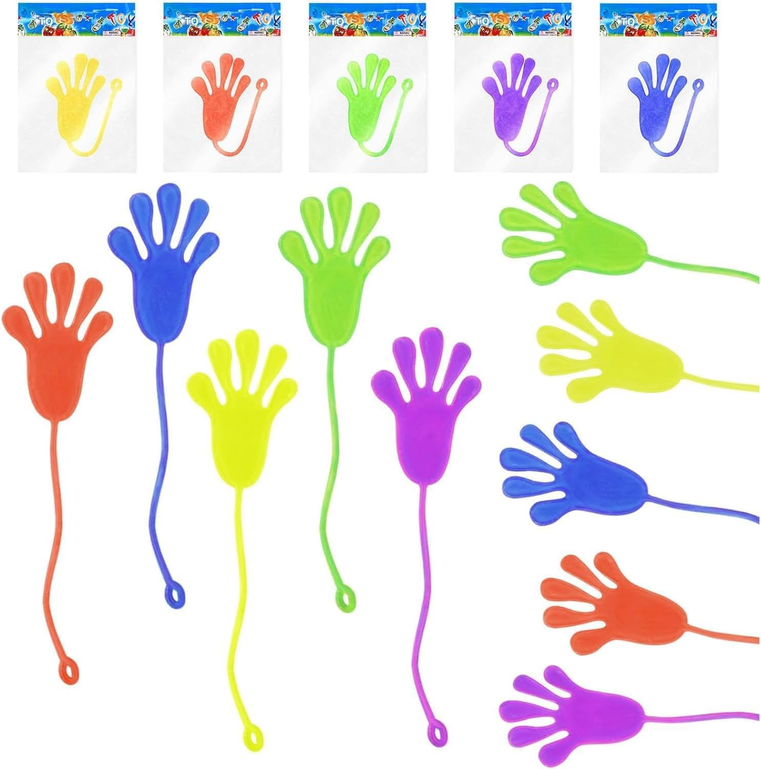 Mumoo Bear 20Pcs Sticky Hands, Sticky Stretchy Toys Set, Novelty Toys for Kids, Party Bag Fillers, Birthday Party Favor for Kids Party Supplies, Classroom Rewards image number 4