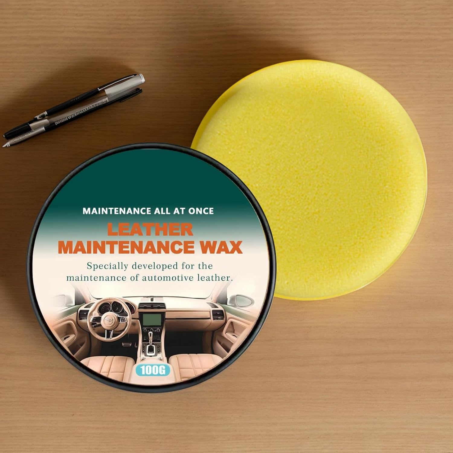 Car Plating Refurbishing Agent | Leather Maintenance Wax,100G Automotive Wax Safe Long Lasting Cleaner Coating Paste Detailing Supplies for Wheel image number 1