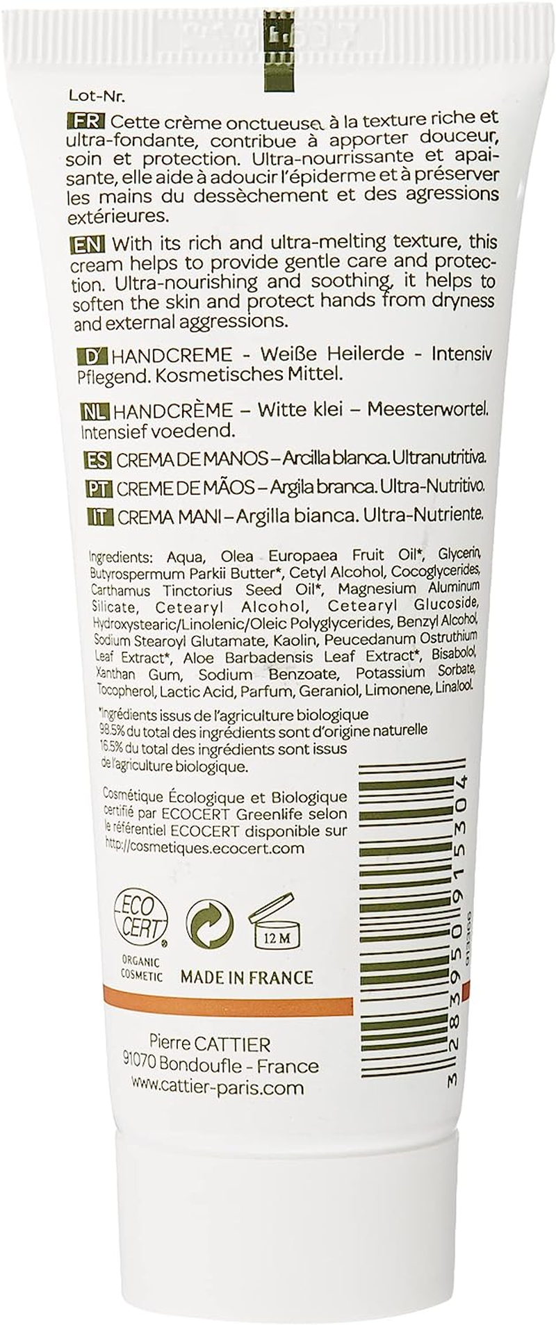 Cattier CR Manos Ultra Nutritiva 75 Ml image number 3