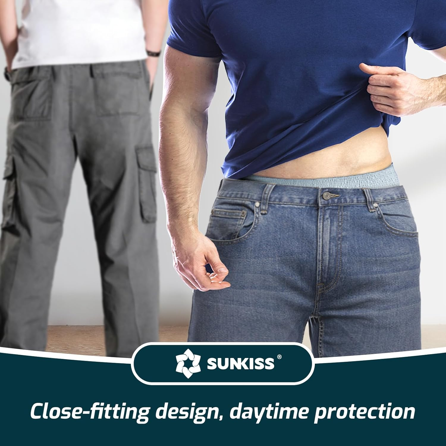 SUNKISS Incontinence Underwear for Men,Daytime Disposable Adult Pull Ups,Mens Protective Briefs with Maximum Absorbency, Xlarge, Grey, 14 Count image number 3