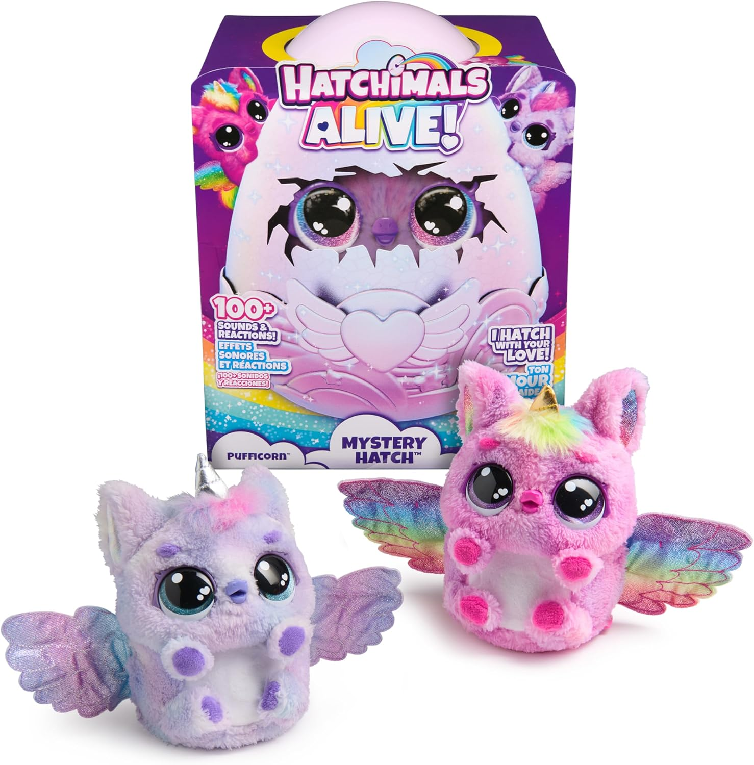 Hatchimals Alive, Mystery Hatch Pufficorn, Surprise Interactive Toy & Egg with Mist, Lights & Sounds (Styles May Vary), Kids&rsquo; Toys for Girls & Boys image number 2
