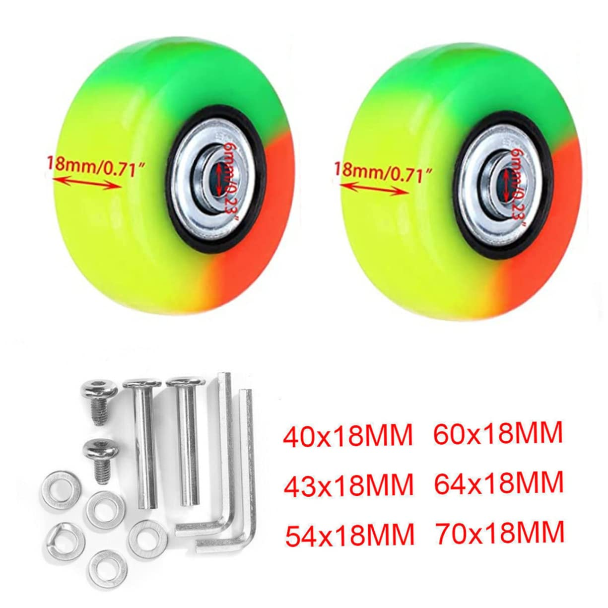 SHOWERORO 2Sets Travel Suitcase Men Replacement Part Mute Wheels Suitcase Caster Wheels image number 4