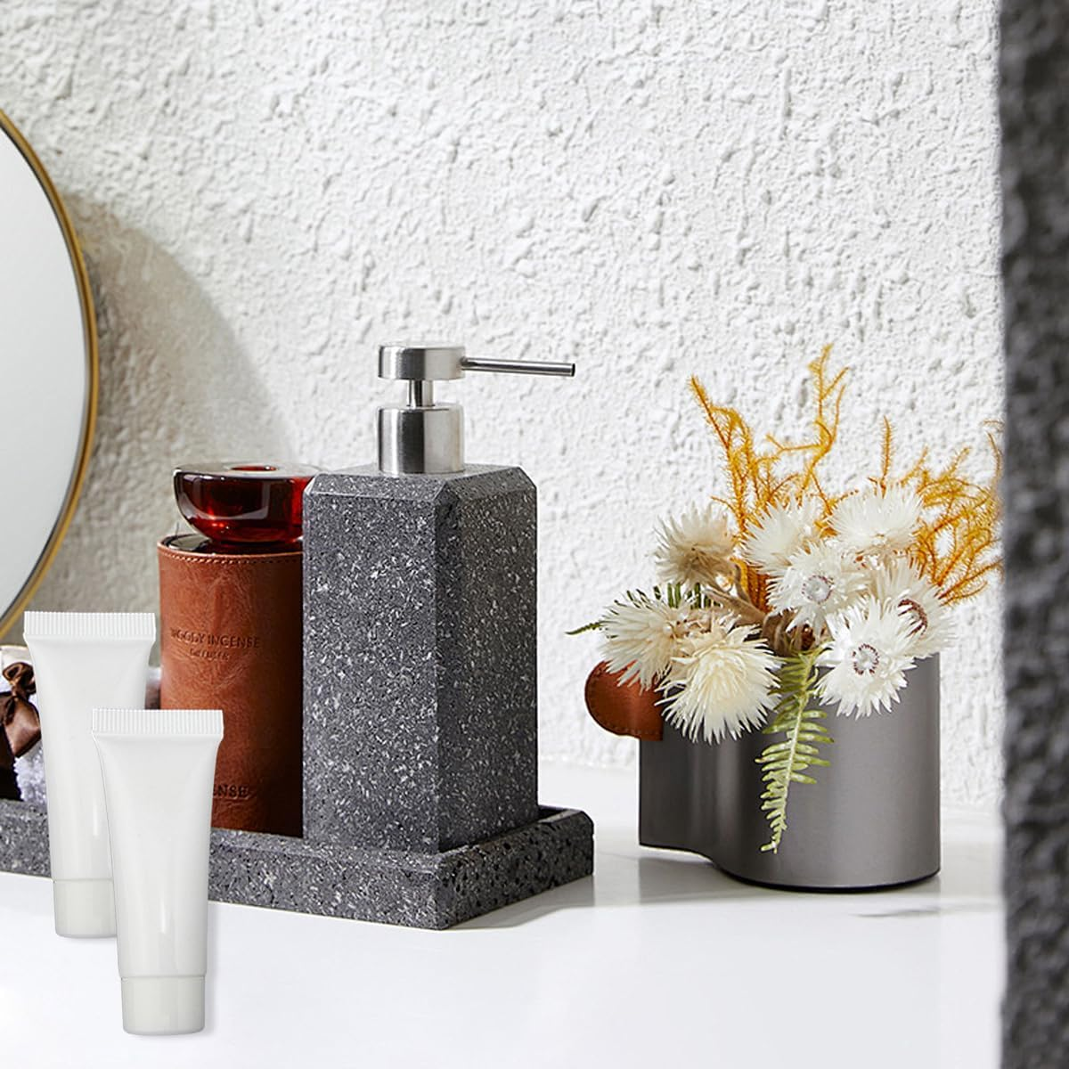 AIMALL 10PCS Cosmetic PE Tubes for Facial Cleanser, Hand Cream, and Lotions, Packaging 0.34/0.68/1.01/1.35 Oz, White image number 4