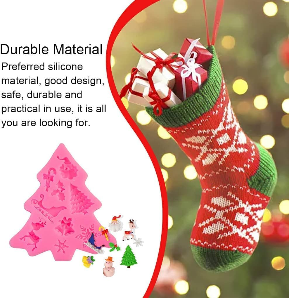 Biscuit Molds Kitchen Baking Handmade Christmas Themed Embossed Mould Dessert Fondant Casting Die Cupcake Chocolate, Sleigh Elk image number 1