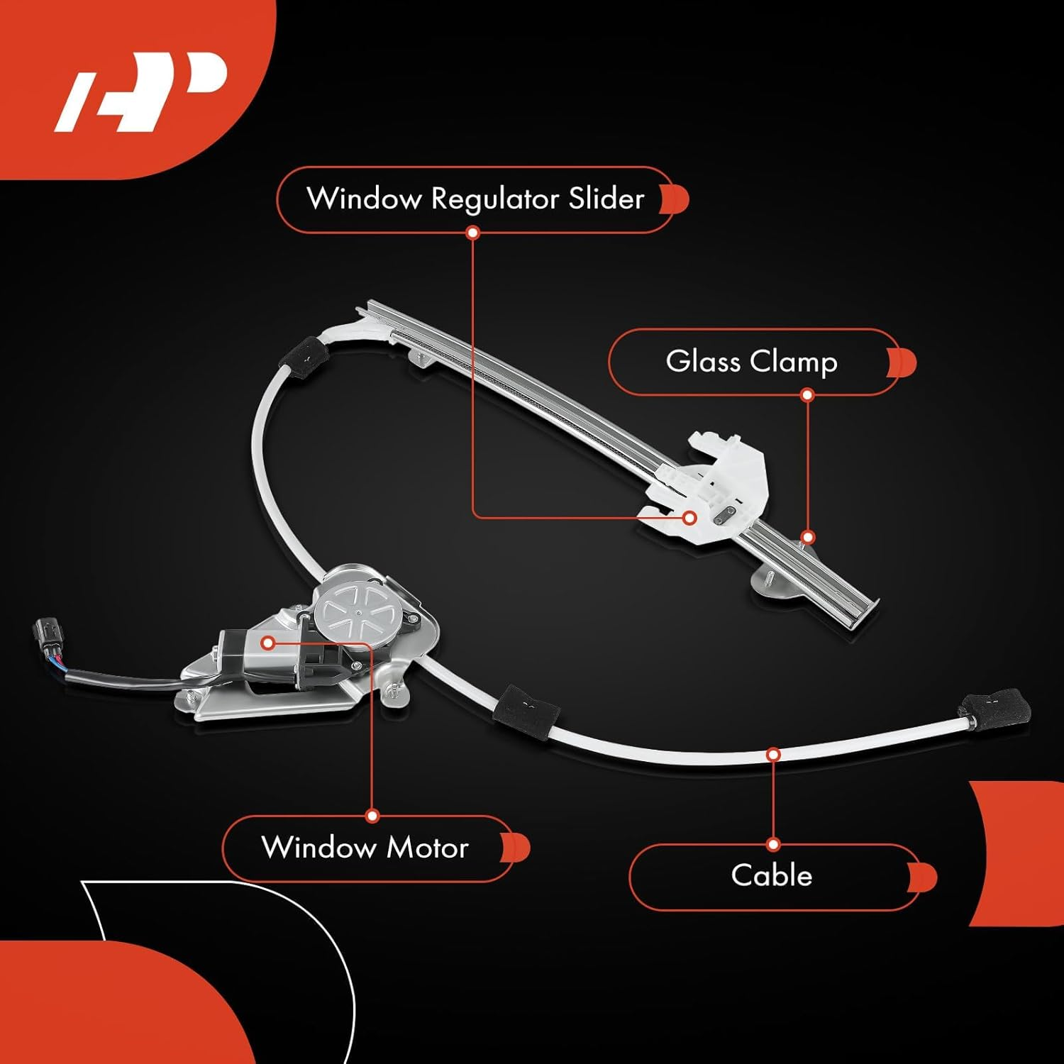 A-Premium Power Window Regulator with Motor for Jeep Liberty 02/25/2006-2007 Front Left Driver Side image number 5