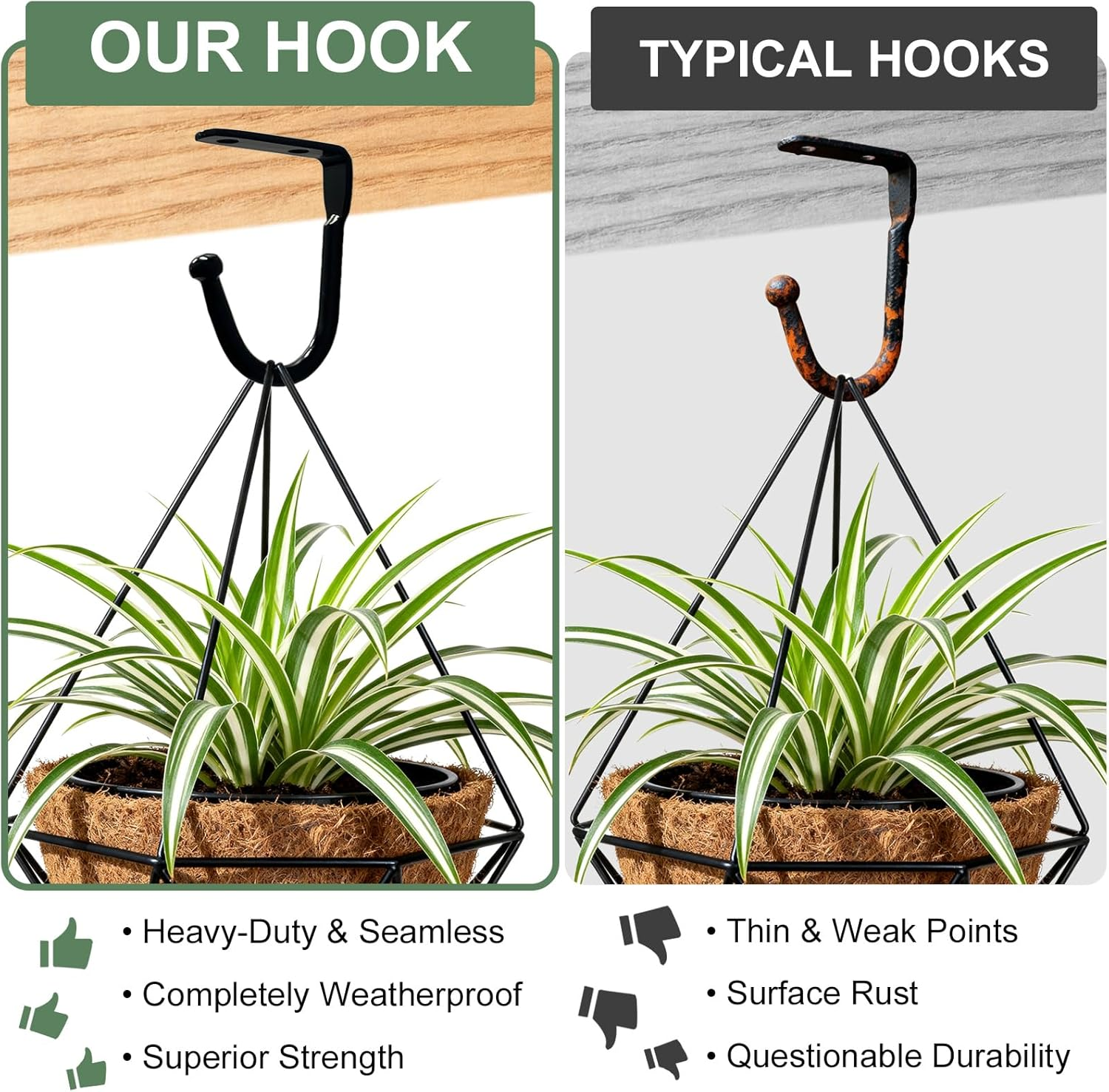 Alguirnex 16 Pcs Black Cup Hooks, Heavy Duty under Shelf Mug Hooks, Iron Curved Hooks for Kitchen Utensil Storage, Cabinet, Wardrobe & Home Organisation(Without Screws) image number 3