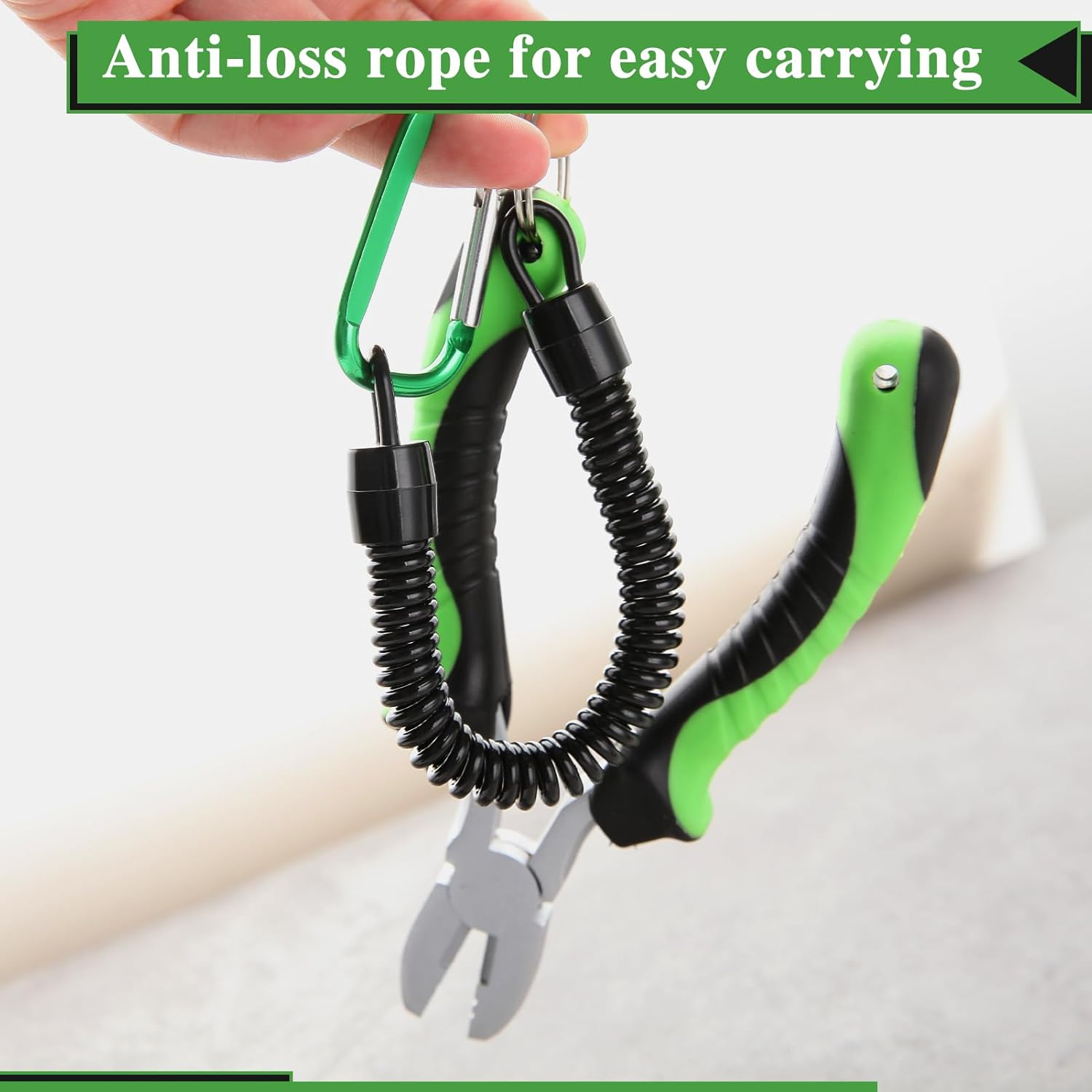 LEONTOOL Fishing Pliers for Single-Barrel Sleeves Fishing Crimper with Cutter Saltwater Fishing Gear Tackle with Lanyard image number 4