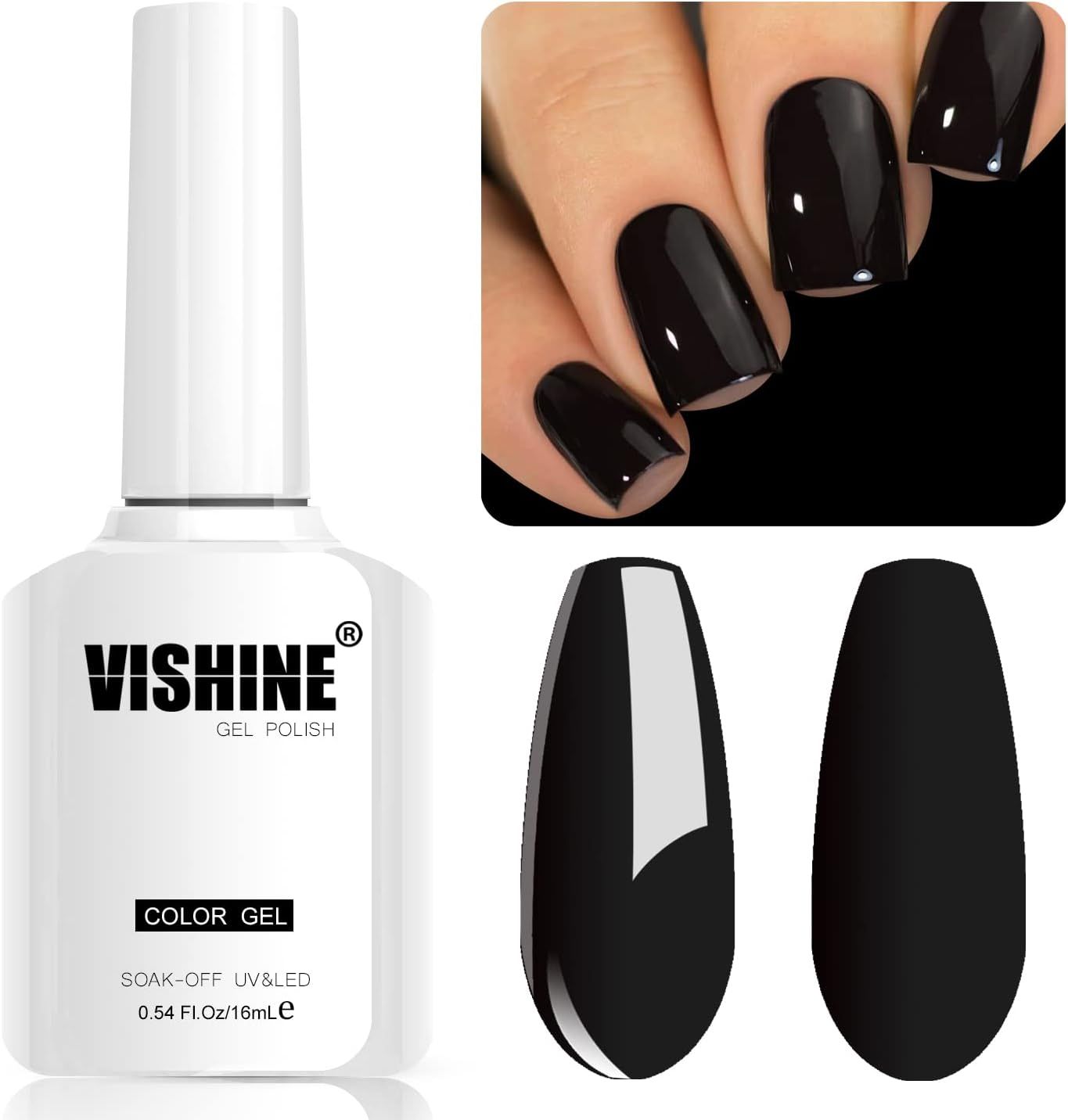 Vishine Dark Red Gel Nail Polish, 16Ml Soak off Gel Polish, UV Light Cure for Nail Art DIY Manicure at Home, Dark Red Cherry M114