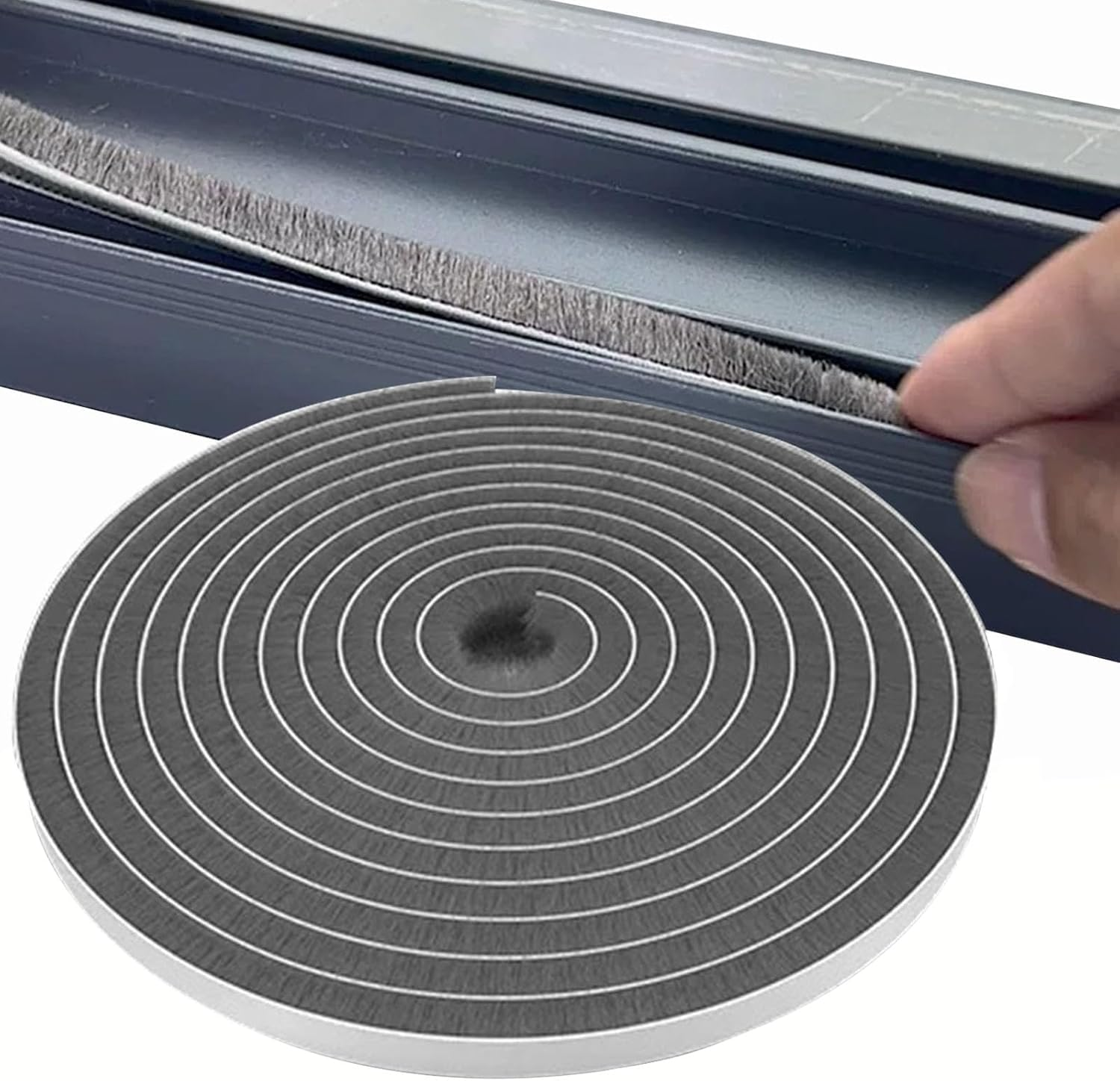 Weather Stripping Door Window Seal Strip 33 Ft, Selfadhesive Strong Adhesion, Soundproofing, Draft Blocker, Dustproof, Suitable for Doors and Windows Cabinet Doors, 0.2 Inch Thick, White