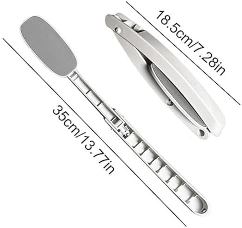 Back Lotion Applicator Folding Brush with Long Curved Handle for Moisturizer and Sunscreen Application