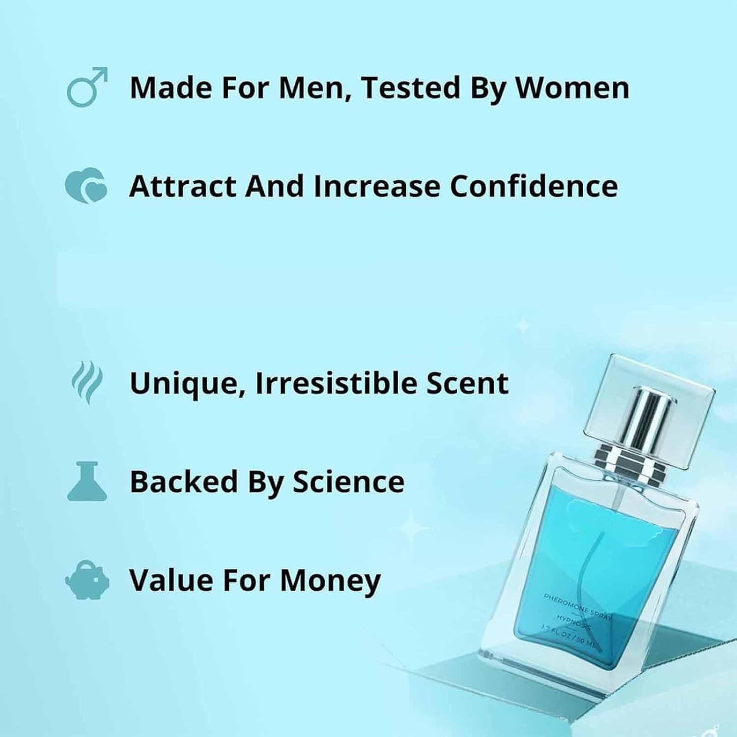Cu-Pids Pheromone Cologne for Men, Lure Her Pheromone Cologne, Cu-Pid Hypnosis Cologne, Pheromone Cologne for Men, Cupids Charm Toilette For-Valentine'S Day Gift, Portable Perfume for Daily Life (2PCS) - 1Pcs image number 4
