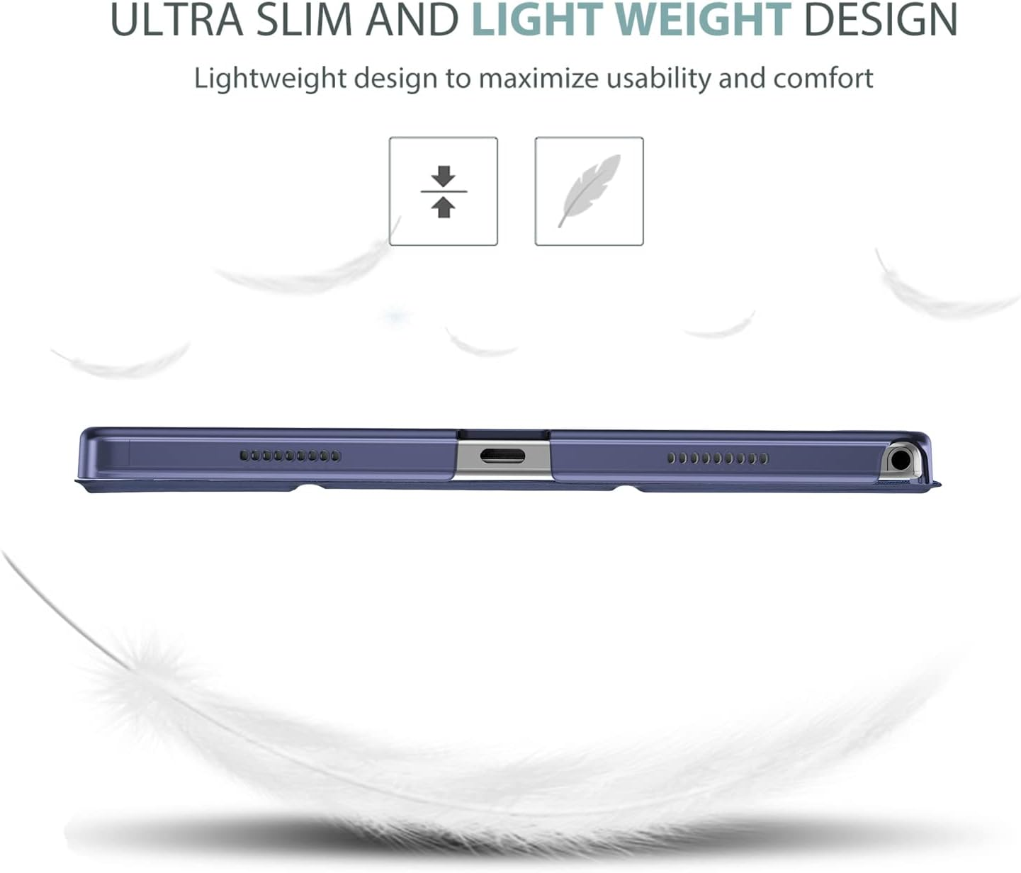 Procase Smart Case for Galaxy Tab A8 10.5, Slim Stand Hard Back Shell Protective Smart Cover Case for Galaxy Tab A8 10.5 Inch 2022 SM-X200 X205 X207 -Navy - Navy Blue image number 5