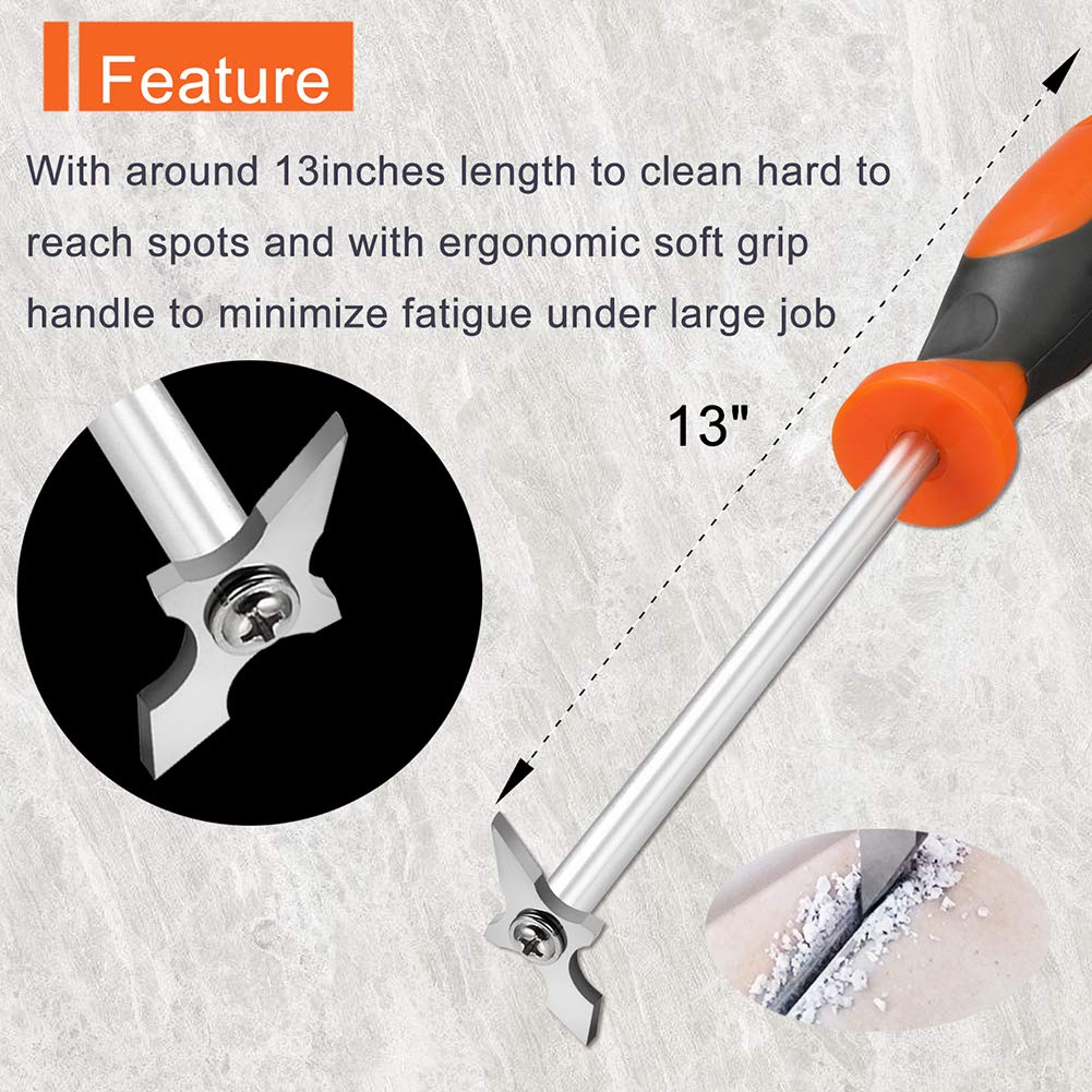 Grout Removal Tool, Caulking Removal Tool, Grout Cleaner, Scraper, Scrubber Brush, Tile Joint Cleaning Brush, Remove Grout or Cleaning for Tile Joints and Seams or Corner image number 1