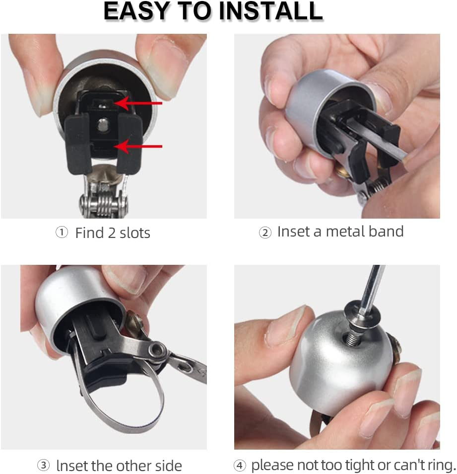 ROCKBROS Bike Bell Classic Bicycle Bell for Bike Ring Bell with Loud Sound Bells for Road Mountain Bike Handlebars image number 2