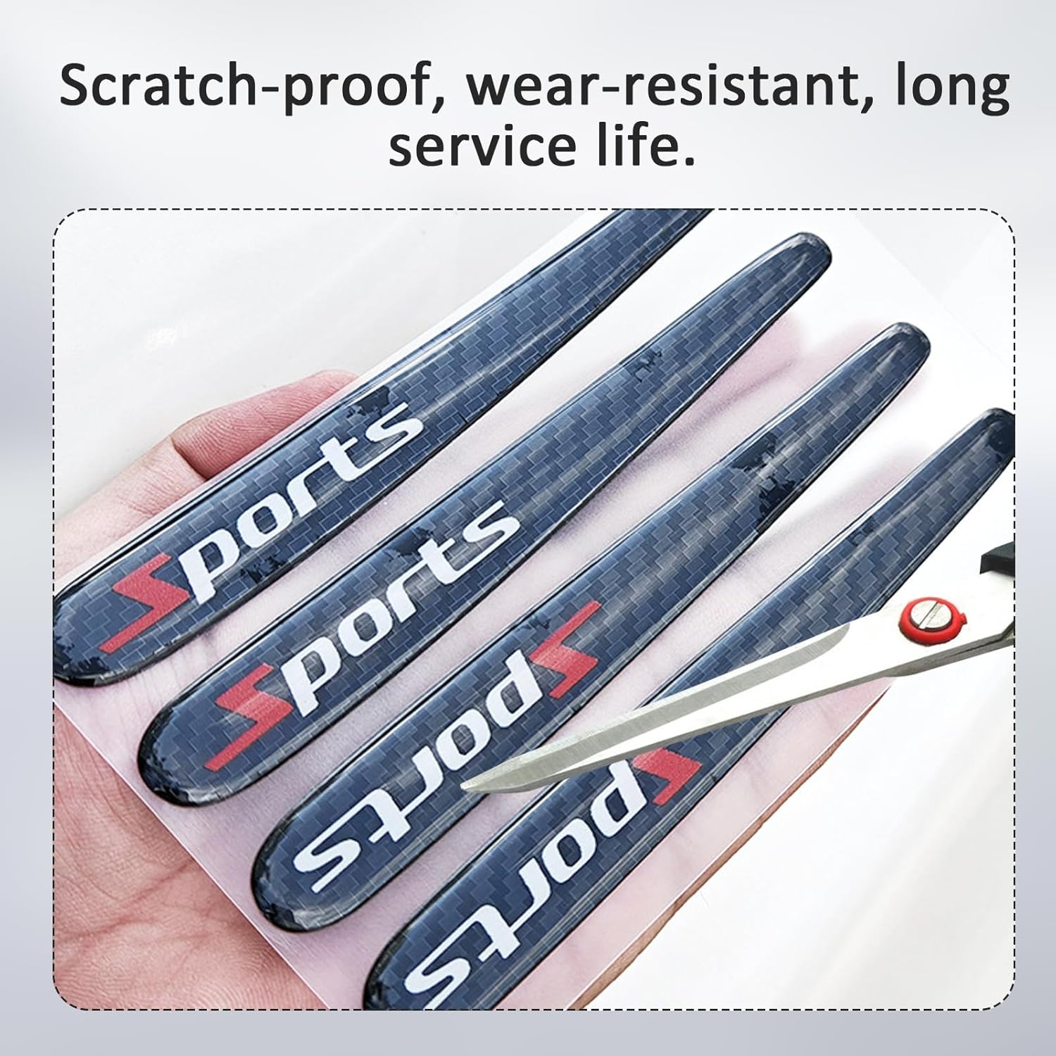 Car Door Handle Protector, 8 Pcs Door Protectors for Vehicles, Black, Door Handle Cup Protective Film for Most Vehicles (Bowl*4+Handle*4)