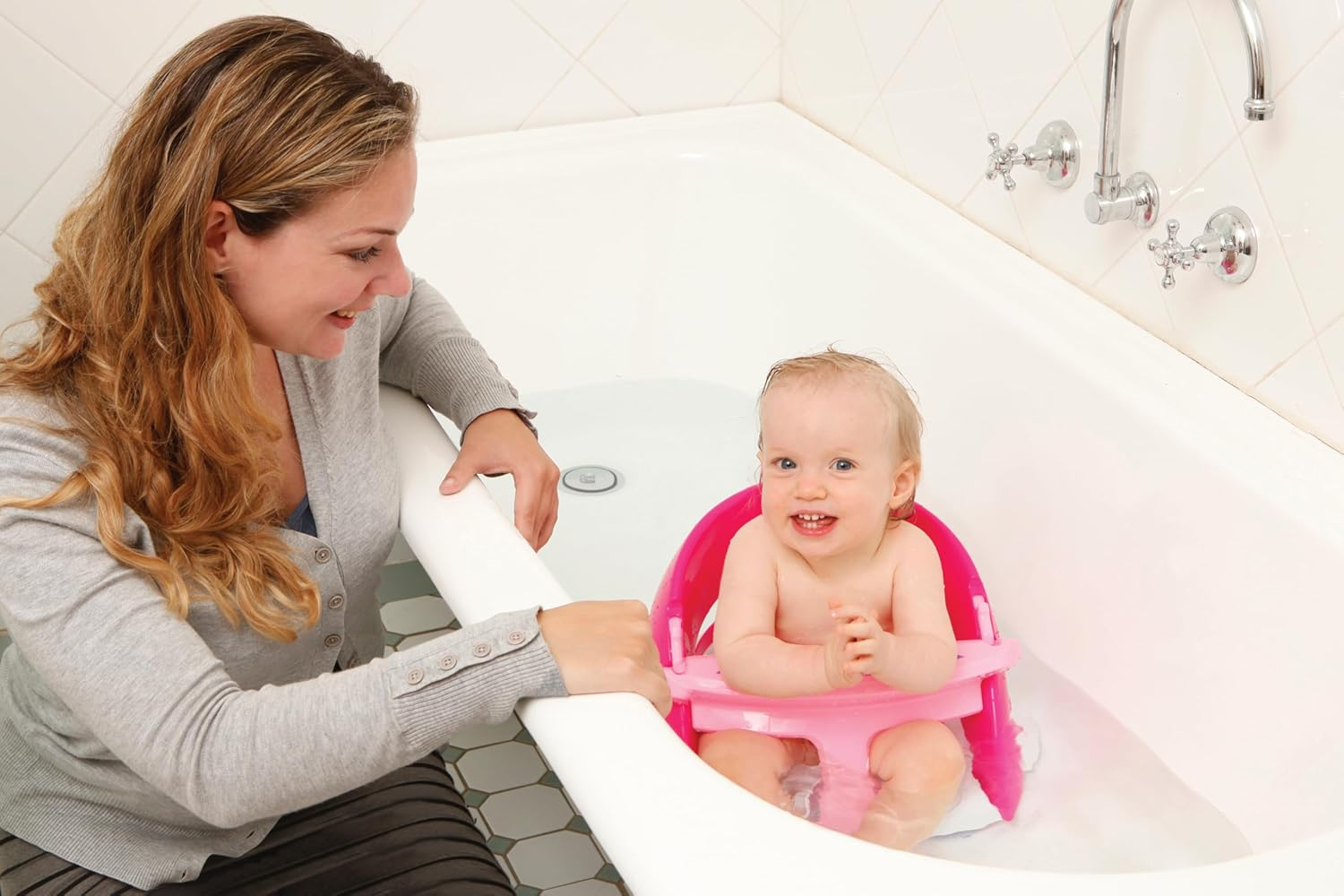 Dreambaby Premium Bath Seat with Scoop, Pink image number 5