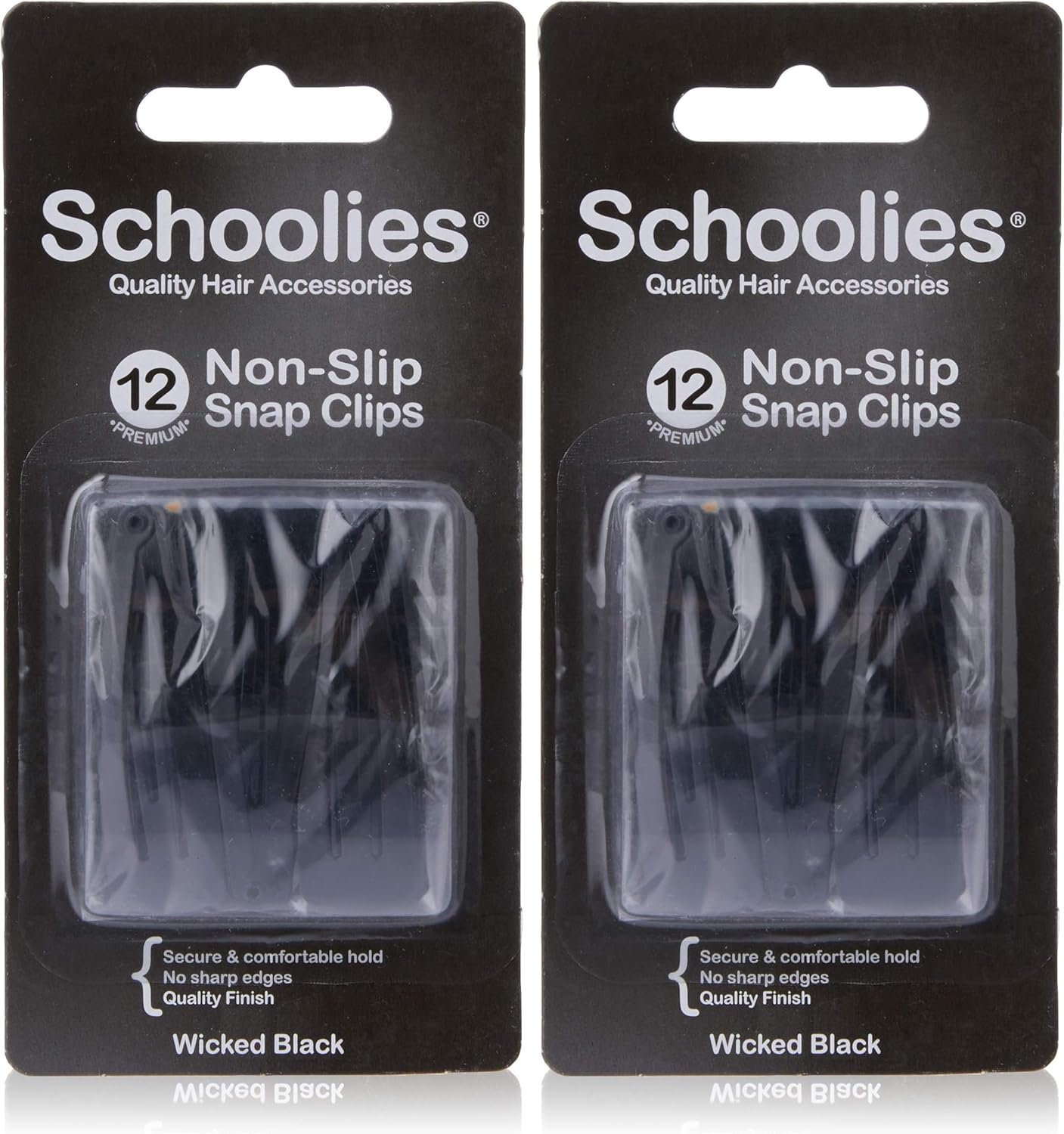 Schoolies Hair Accessories Non Slip Snap Clips 12 Pieces, Radical Red image number 2