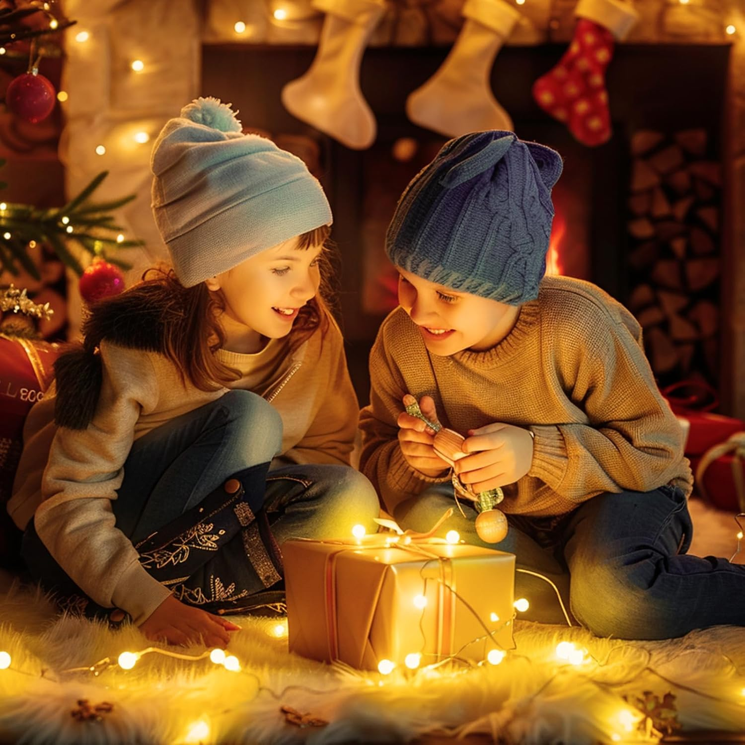 Fairy Lights, 33Ft 100LED Battery Operated with Remote, IP67 Waterproof Indoor Outdoor Hanging Crystal Beads for Home Party Patio Garden, Warm Yellow - Decoration Lights-5 image number 3