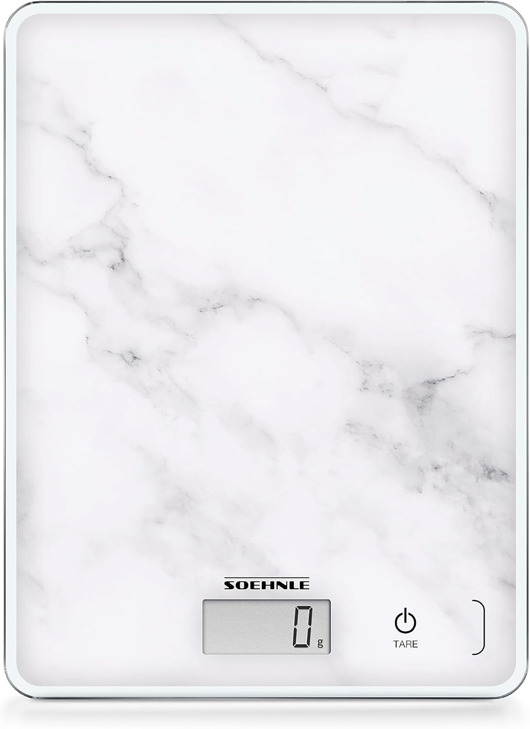 Soehnle Page Compact Marble Kitchen Scale &ndash; Digital Kitchen Scales with 5Kg Capacity and 1G Precision, Slim Food Weighing Scale with LCD Display, Tare Function and Smart Digital Scale Design image number 5