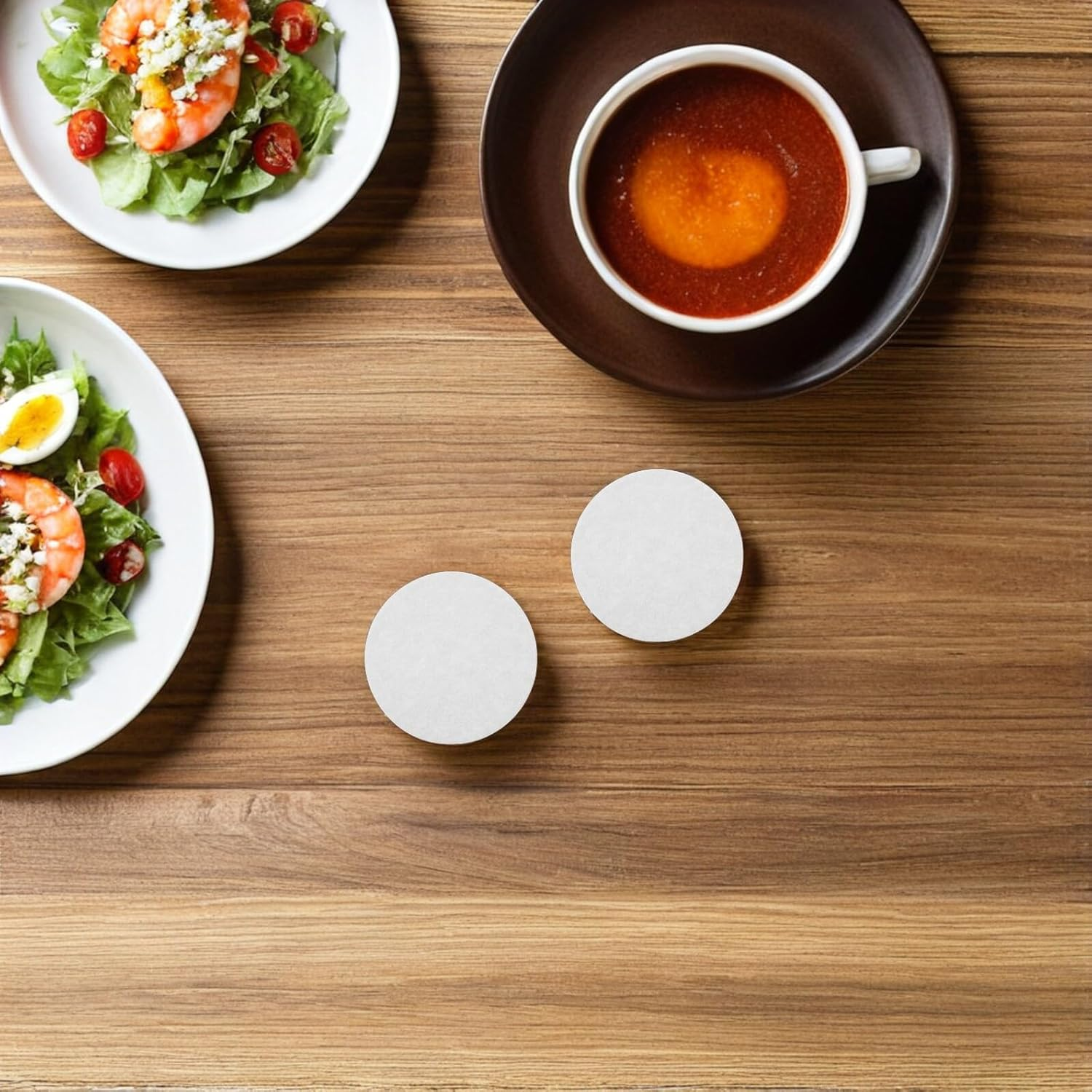 HAMPPLIES 600Pcs Disposable round Coffee Filter Paper for Drip Coffee Makers and Tea Brewing White Micro-Filters Enhance Flavor Clarity Easy Cleanup Accessories