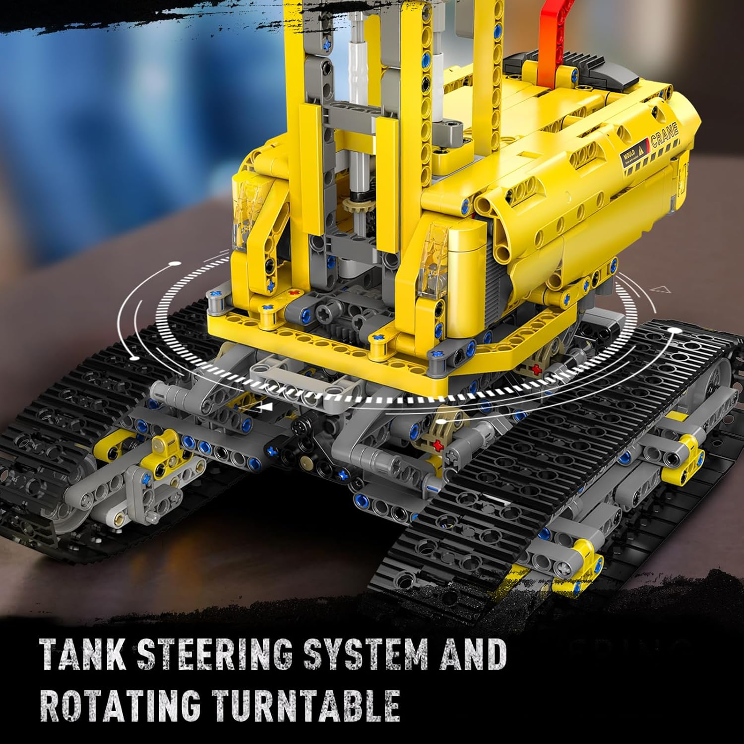 Mould King 17059 Crawler Crane Engineering Vehicle Building Set, Remote Control Excavator Car Model Block Kit MOC, STEM Gift Toy to Build for Boys Girls Aged 14+ 1731Pcs image number 6