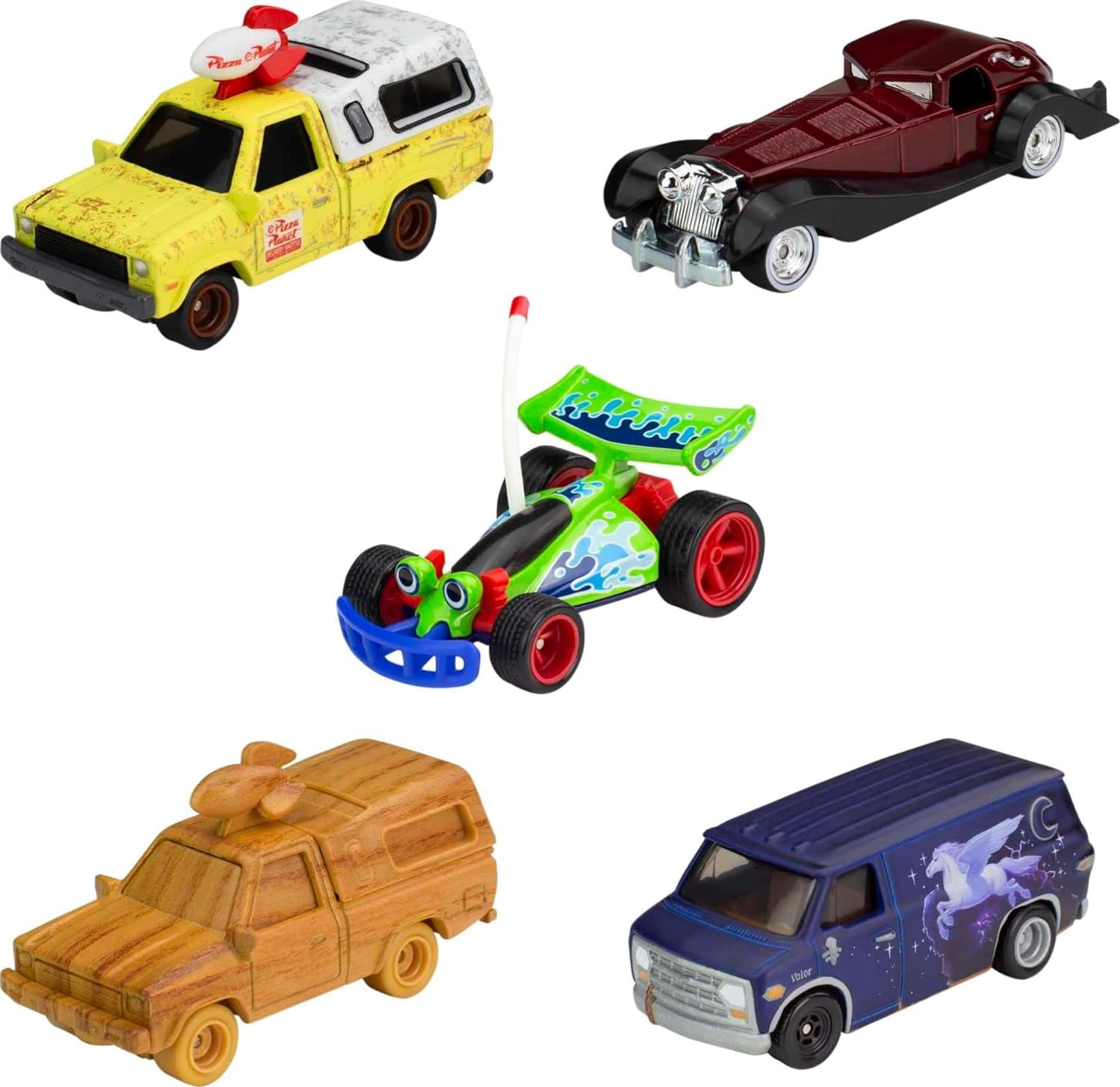 Hot Wheels HKF06 - Premium Disney 100 Pack, 5 Disney Cars in 1:64 Scale by Disney Pixar Box, Toy Cars for Children from 3 Years image number 5