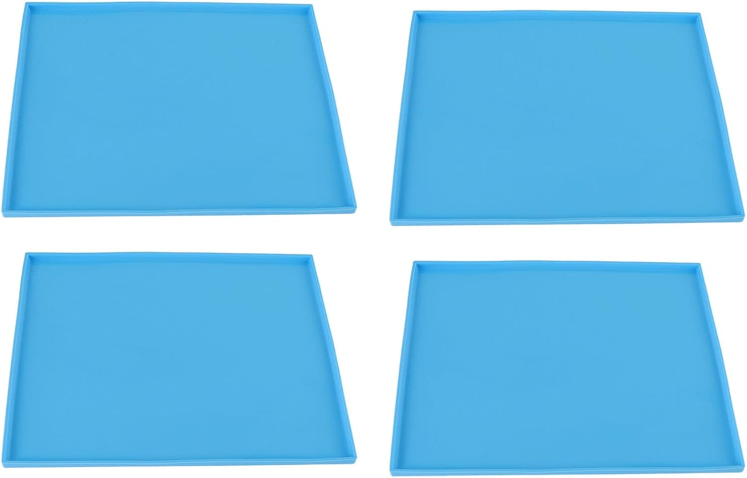 OEBUAFI 4Pcs Silicone Dehydrator Mats BPA with Raised Edges, Wide Applicability, for Excalibur 2400 (Blue) image number 6