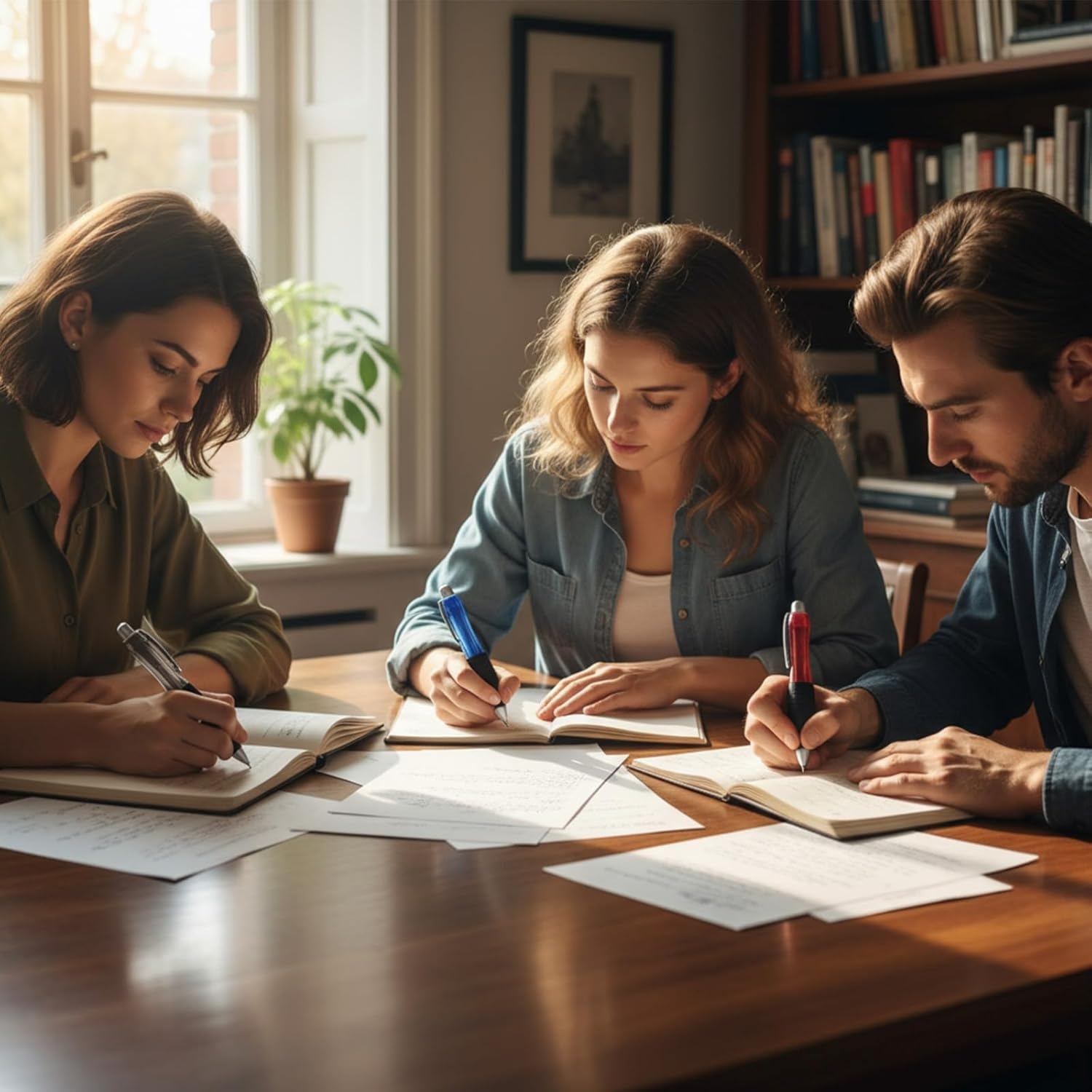 Gjinxi Pack of 15 Large Thick Ballpoint Pens, Heavy Weighted Pen with Large Wide Grip for Tremor Arthritis, Weak Grip Strength Parkinson'S Disease (3 Pens + 12 Refills) image number 1