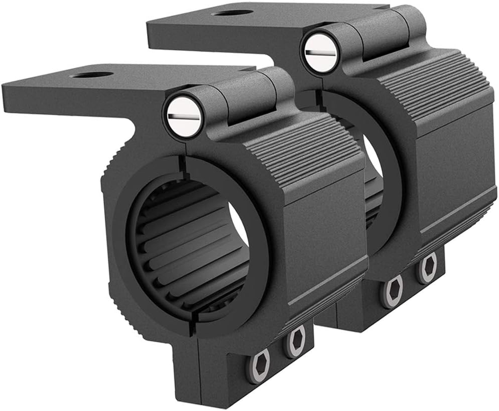 Audak 1 Pair Aluminum Mounting Bracket Kit Tube Clamp for 1.625 1.75 1.875 2 Inch Bullbar Roof Rack Roll Cage Horizontal Bar (1.6 to 2 Inch Adjustable) image number 6