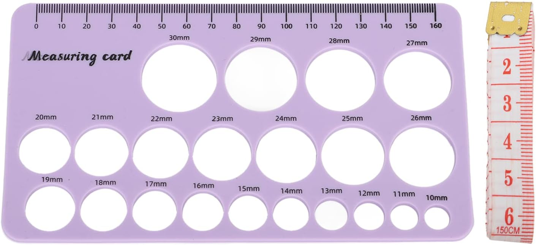 Pomya Flexible Silicone Linzel Ruler Comfortable Breast Flange Measuring Tool for New Mothers Skin-Friendly Soft Silicone Material (Purple) - Blue image number 4