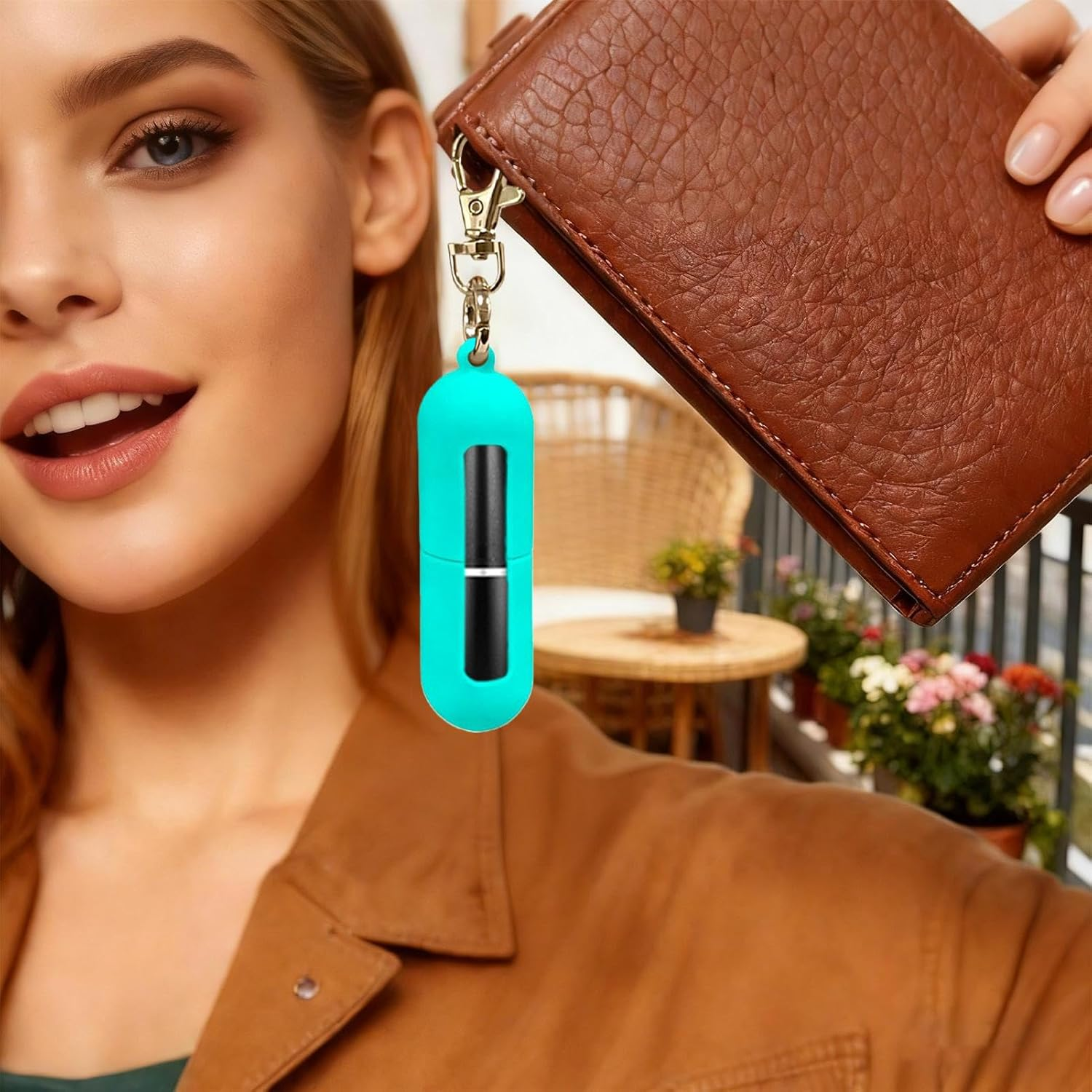 Lip Balm Keychain - Portable Silicone Cover | Lipstick Holder - for Wallet Gym Workplace Outdoor Activities Daily Commute Travel Purse image number 3