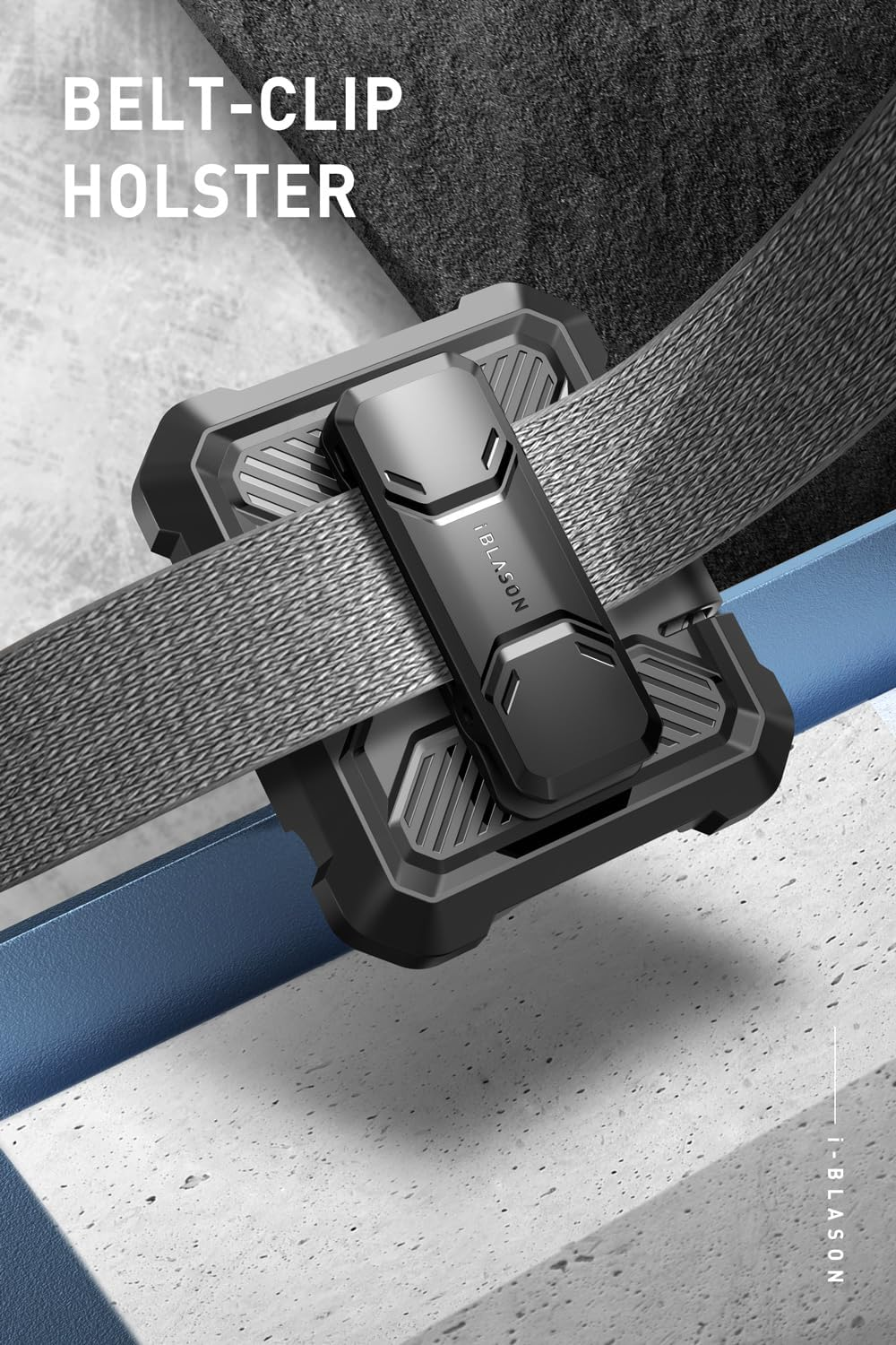 I-Blason Armorbox Series for Samsung Galaxy Z Flip 5 Case (2023) with Built-In Screen Protector & Kickstand & Belt Clip, Full-Body Rugged Case for Z Flip 5 with Hinge Protection (Black)