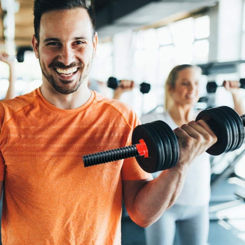 CUEMOON 2 X 35 Cm Universal Dumbbells Barbell Bars, Connecting Steel Tube with Non-Slip Grip Surfaces and Spinlock Collars image number 6