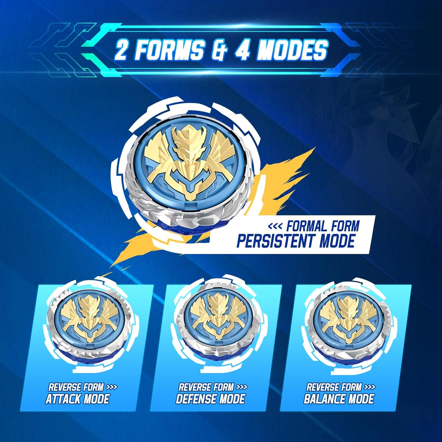 Infinity Nado Spinning Top for Children Metal Toy Boys, Battle Tops Spinning Top Launcher Toy Boys, Spinning Tops Boys from 5 6 7 8 9 10 11 12 Years, Power Pack Gale Wings image number 5